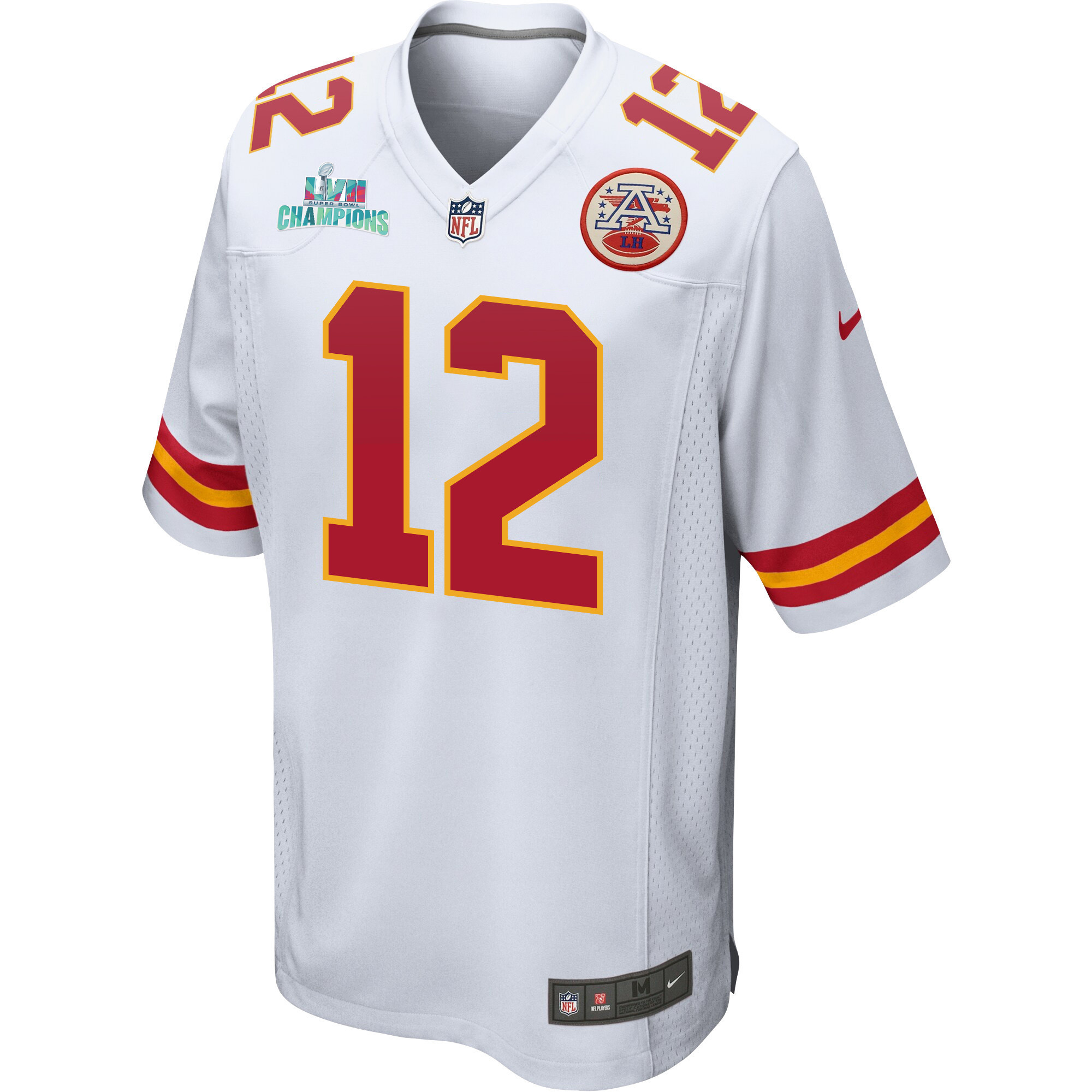 Shane Buechele 12 Kansas City Chiefs Super Bowl LVII Champions Men Game Jersey - White