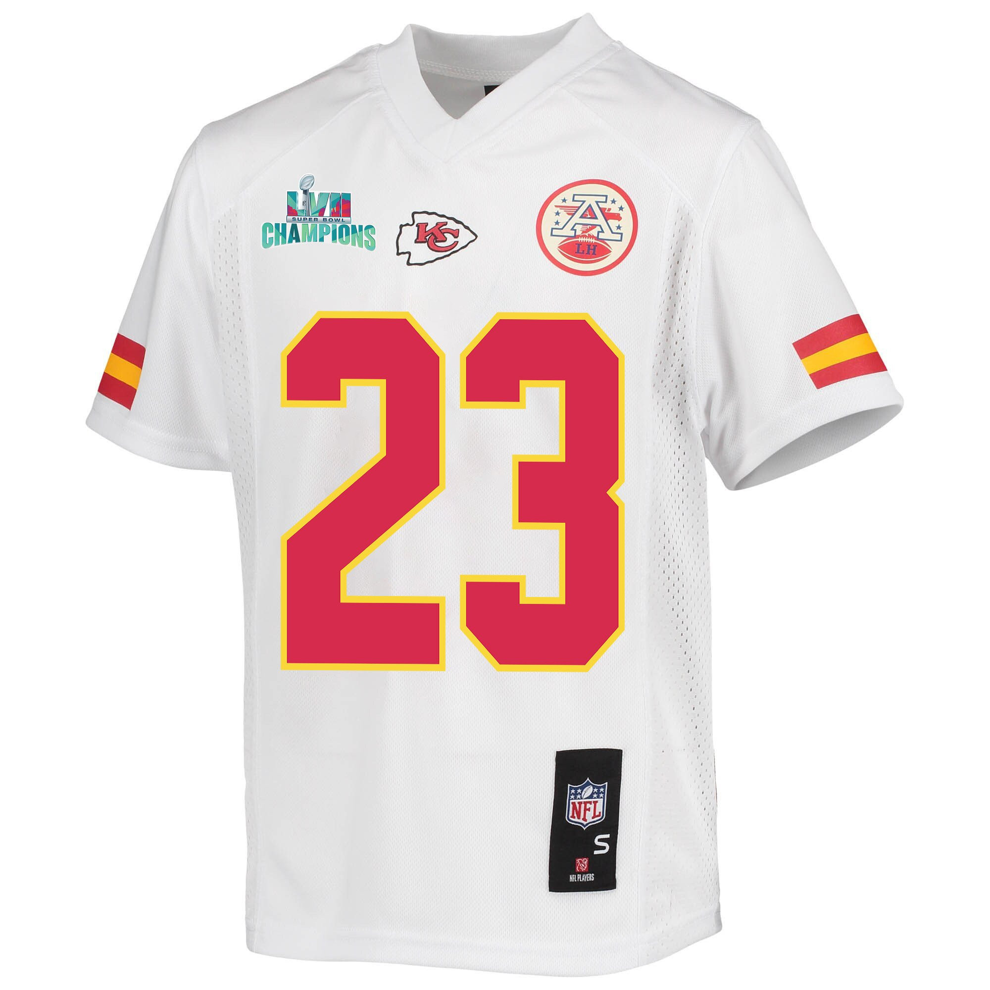 Joshua Williams 23 Kansas City Chiefs Super Bowl LVII Champions Youth Game Jersey - White
