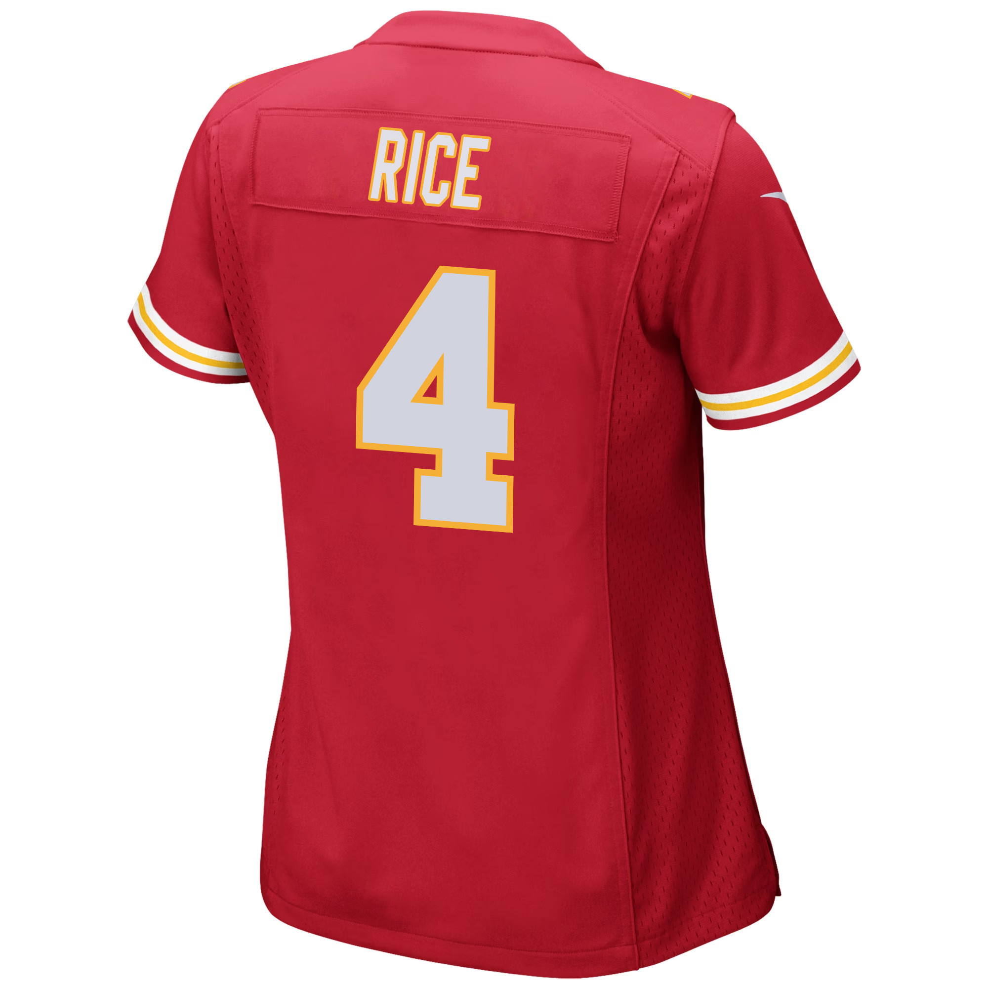 Rashee Rice 4 Kansas City Chiefs Super Bowl LVIII Patch Game Women Jersey - Red