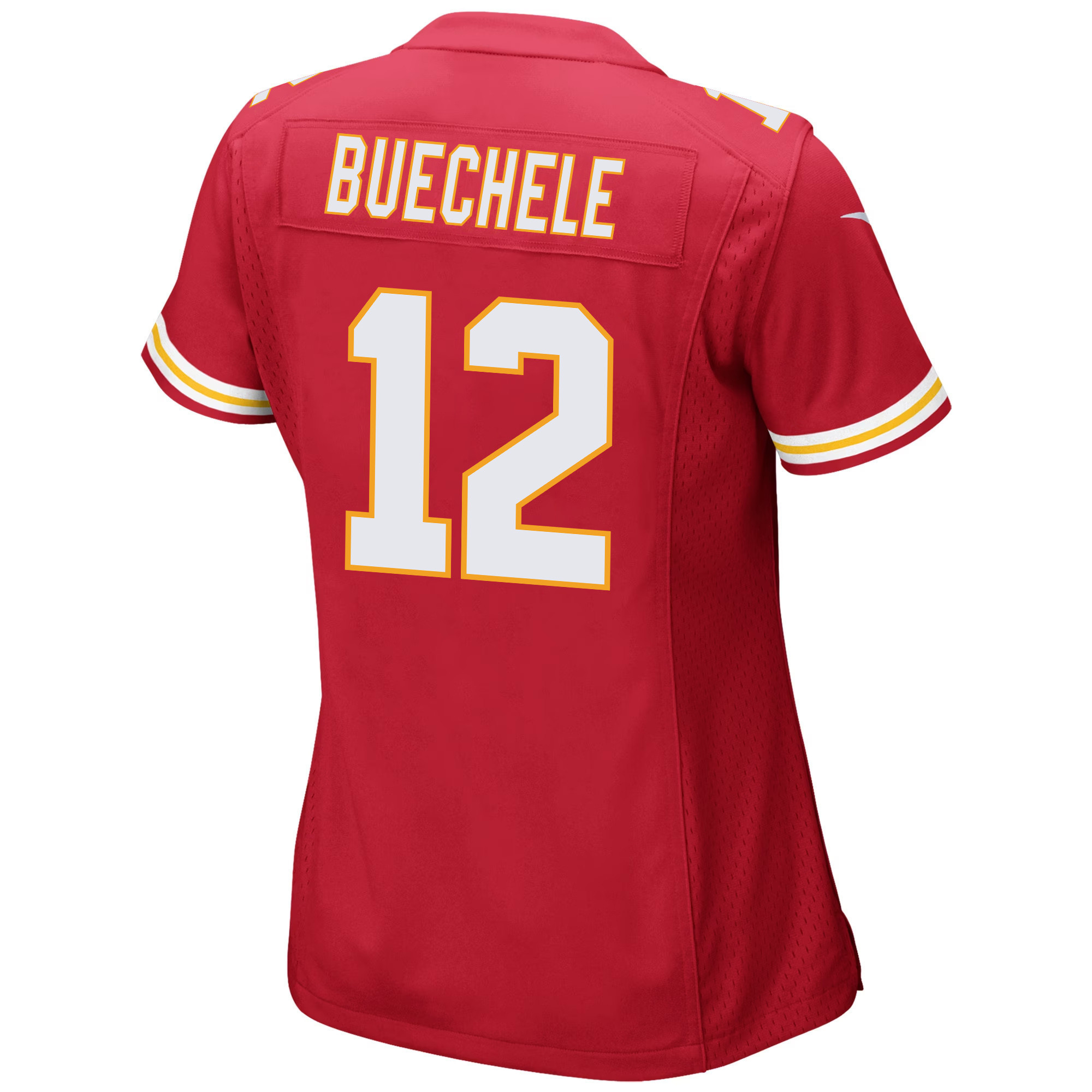 Shane Buechele 12 Kansas City Chiefs Super Bowl LVII Champions 3 Stars Women Game Jersey - Red