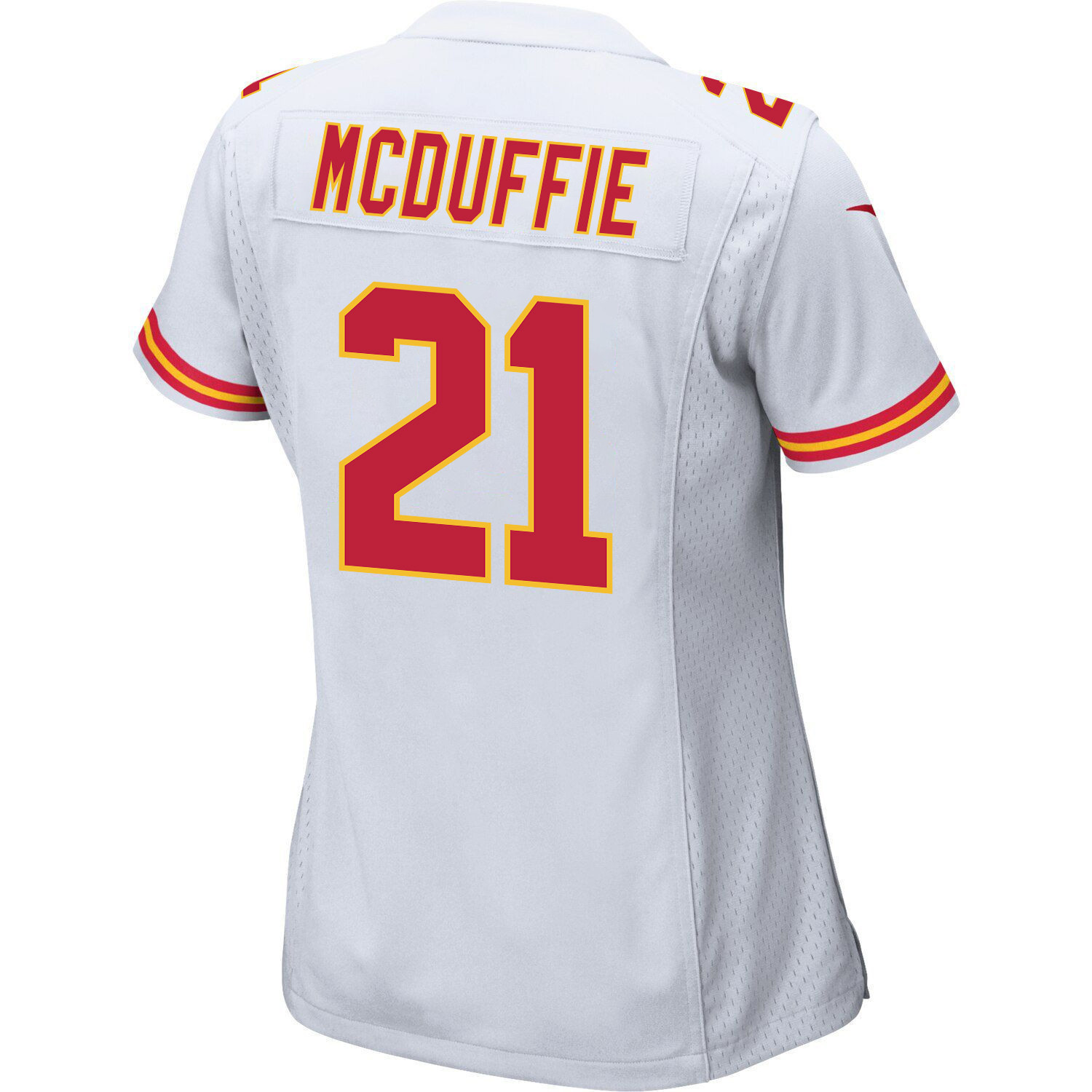 Trent McDuffie 21 Kansas City Chiefs Super Bowl LVII Champions 3 Stars Women Game Jersey - White