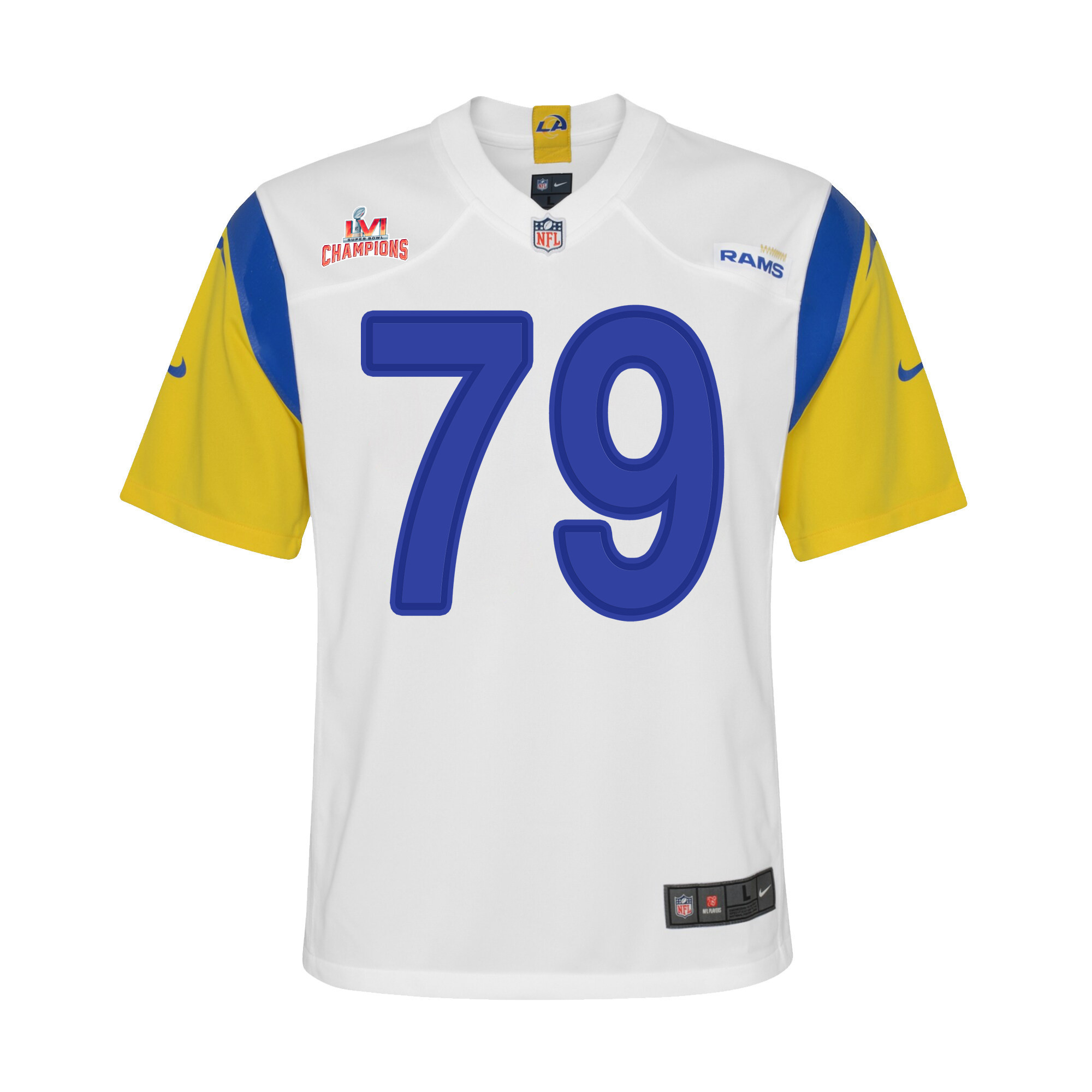 Super Bowl LVI Champions Los Angeles Rams Rob Havenstein 79 White Youth's Jersey Jersey