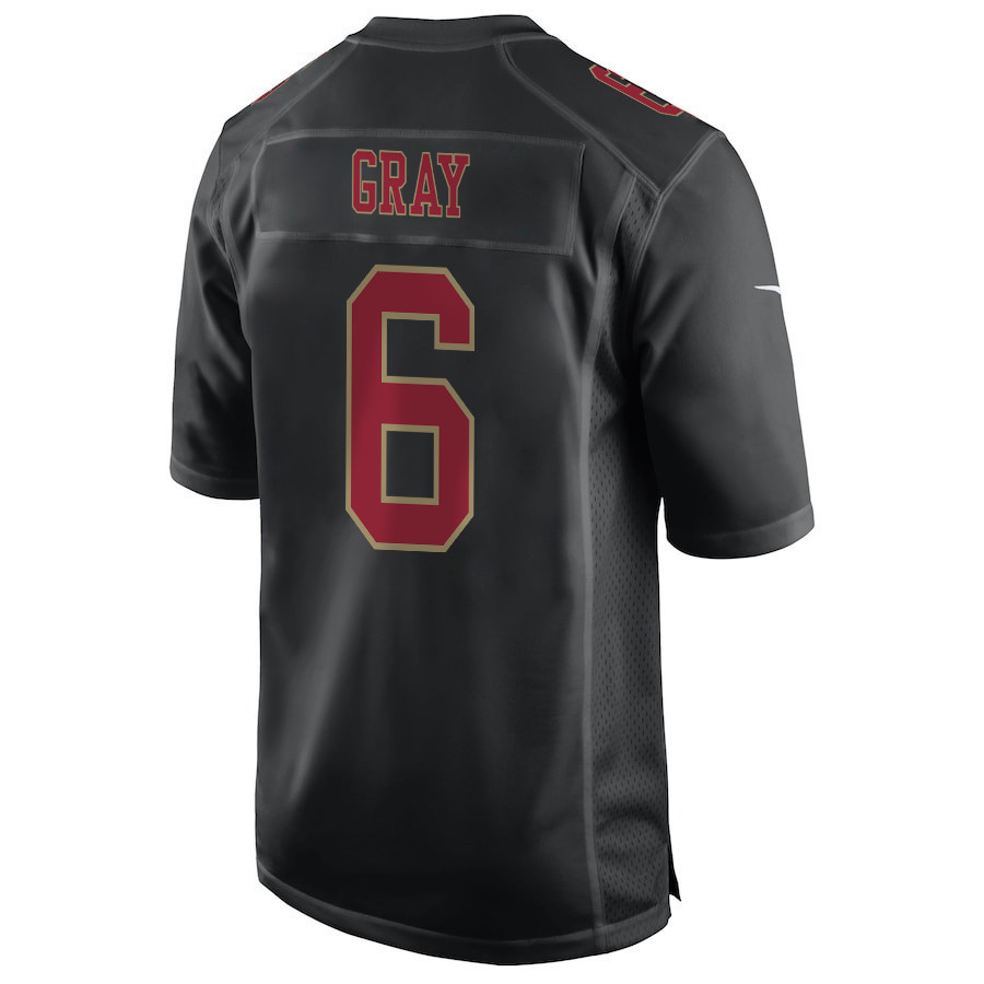 Danny Gray 6 San Francisco 49ers Super Bowl LVIII Patch Fashion Game Men Jersey - Carbon Black