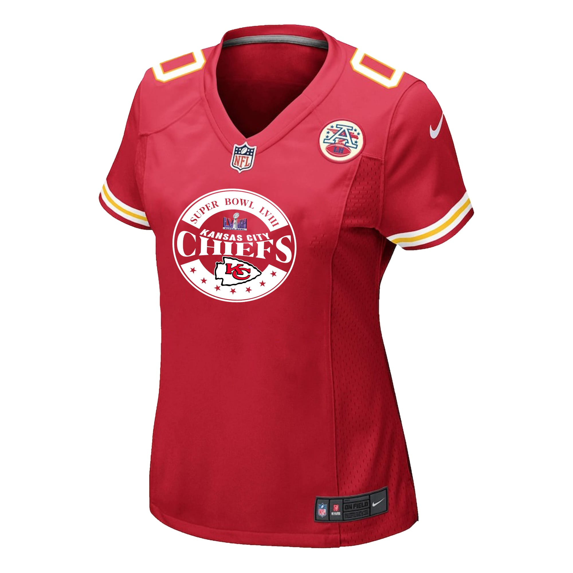 Kansas City Chiefs Super Bowl LVIII Circle Game Jersey - Women, Red V4
