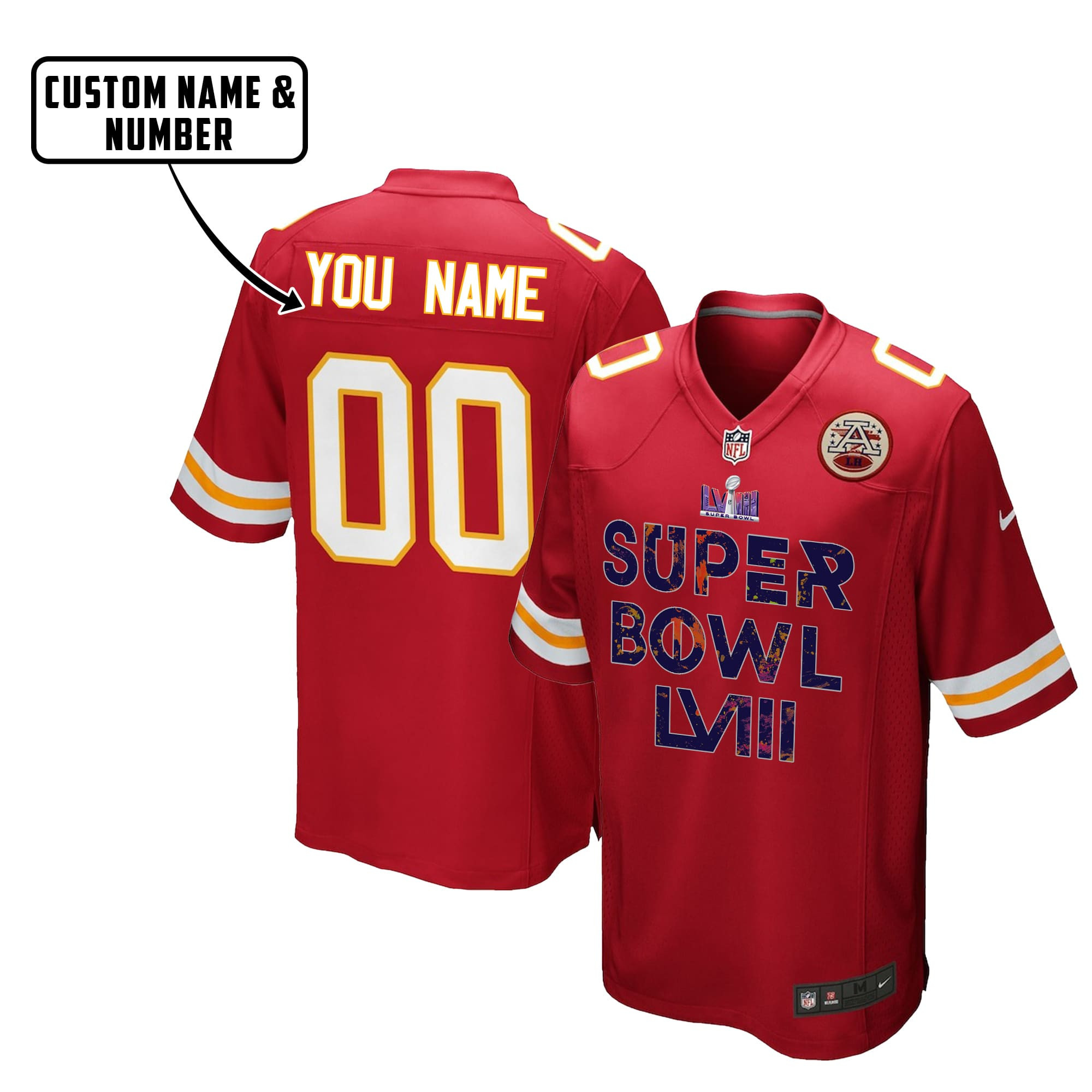 Kansas City Chiefs Super Bowl LVIII Vintage Game Jersey - Men, Red V42