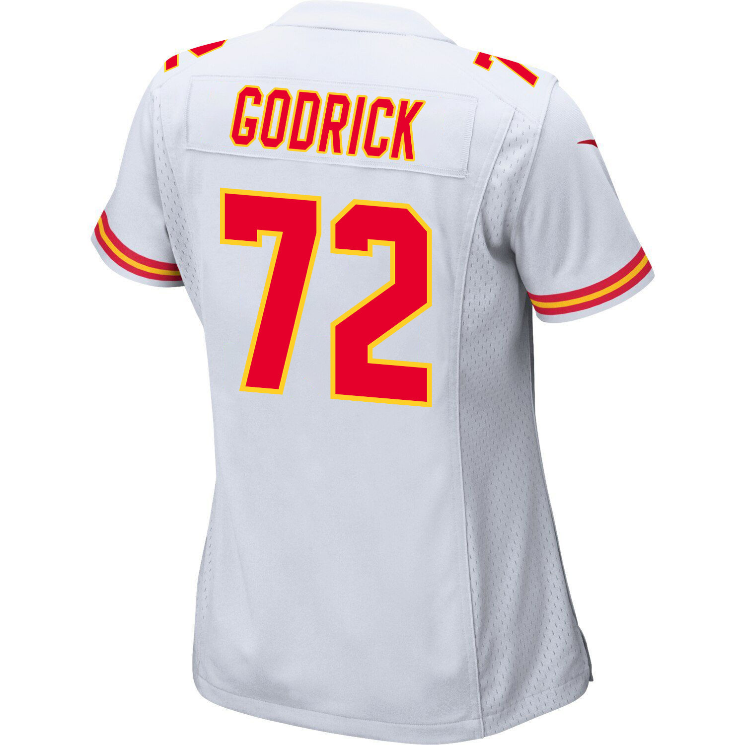 Chukwuebuka Godrick 72 Kansas City Chiefs Super Bowl LVIII Patch Game Women Jersey - White