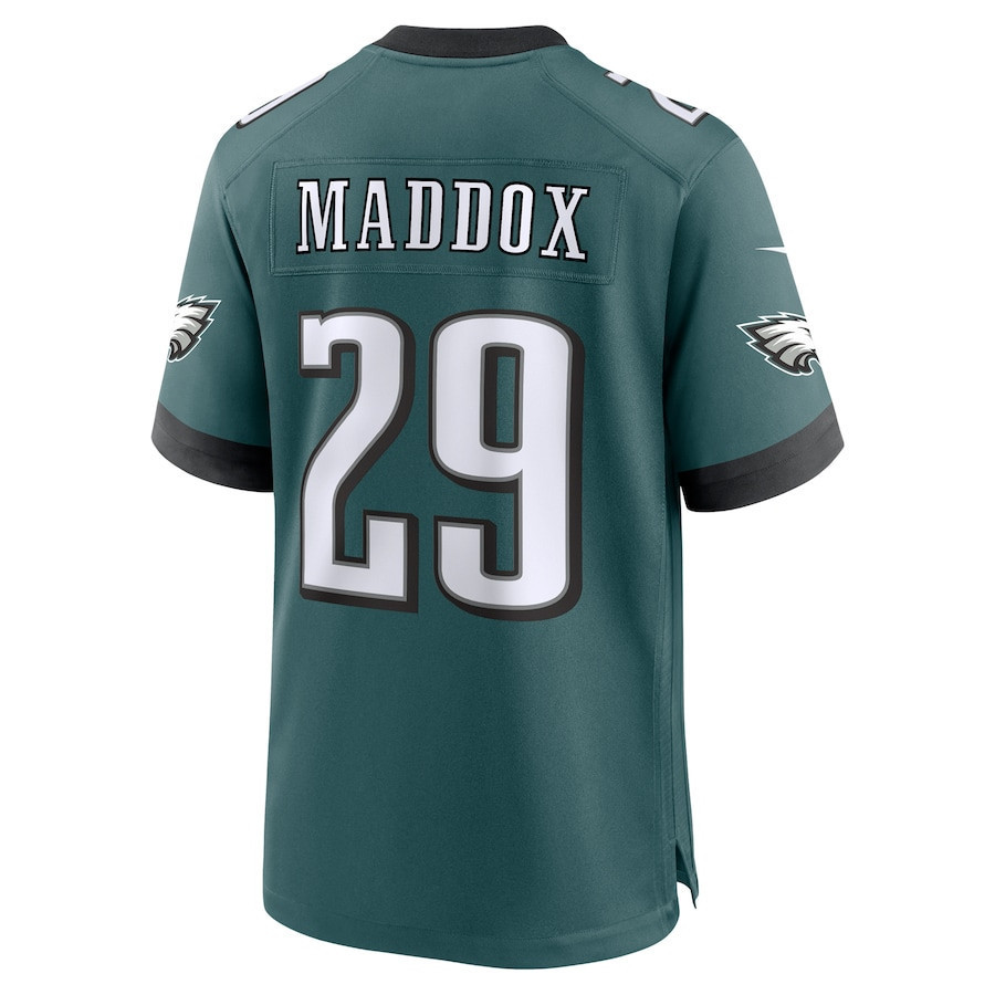 Avonte Maddox #29 Philadelphia Eagles Super Bowl LIX YOUTH Jersey - Midnight Green