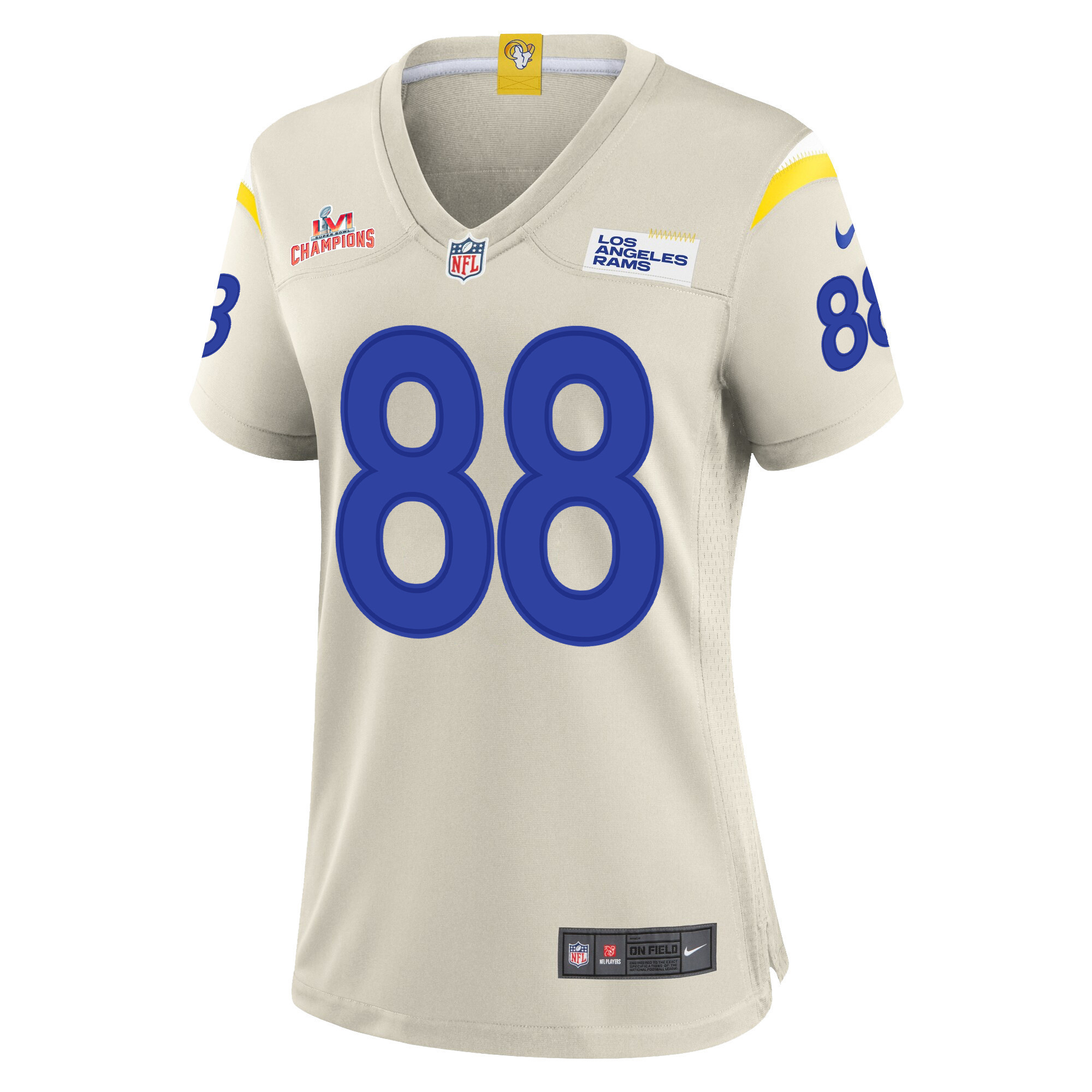 Super Bowl LVI Champions Los Angeles Rams Brycen Hopkins 88 Bone Women's Jersey Jersey
