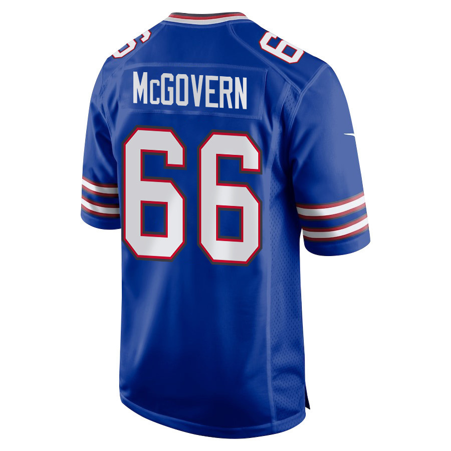 Connor McGovern 66 Buffalo Bills Super Bowl LIX New Orleans Patch Game Men Jersey - Royal