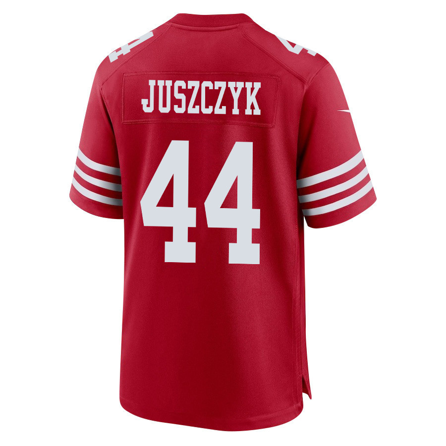 Kyle Juszczyk 44 San Francisco 49ers Super Bowl LVIII Patch Game Men Jersey - Scarlet