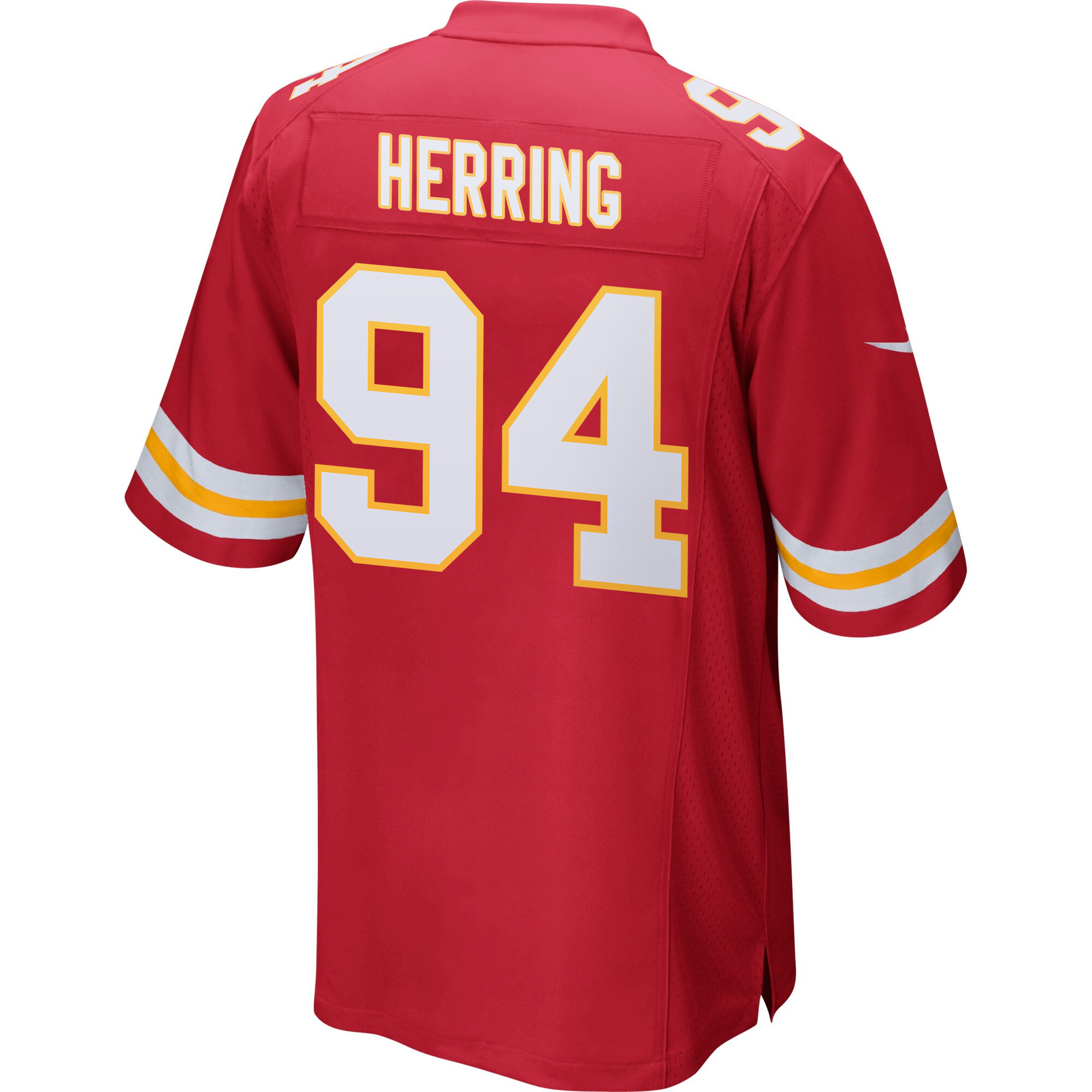 Malik Herring 94 Kansas City Chiefs Super Bowl LIX New Orleans Patch Game Men Jersey - Red