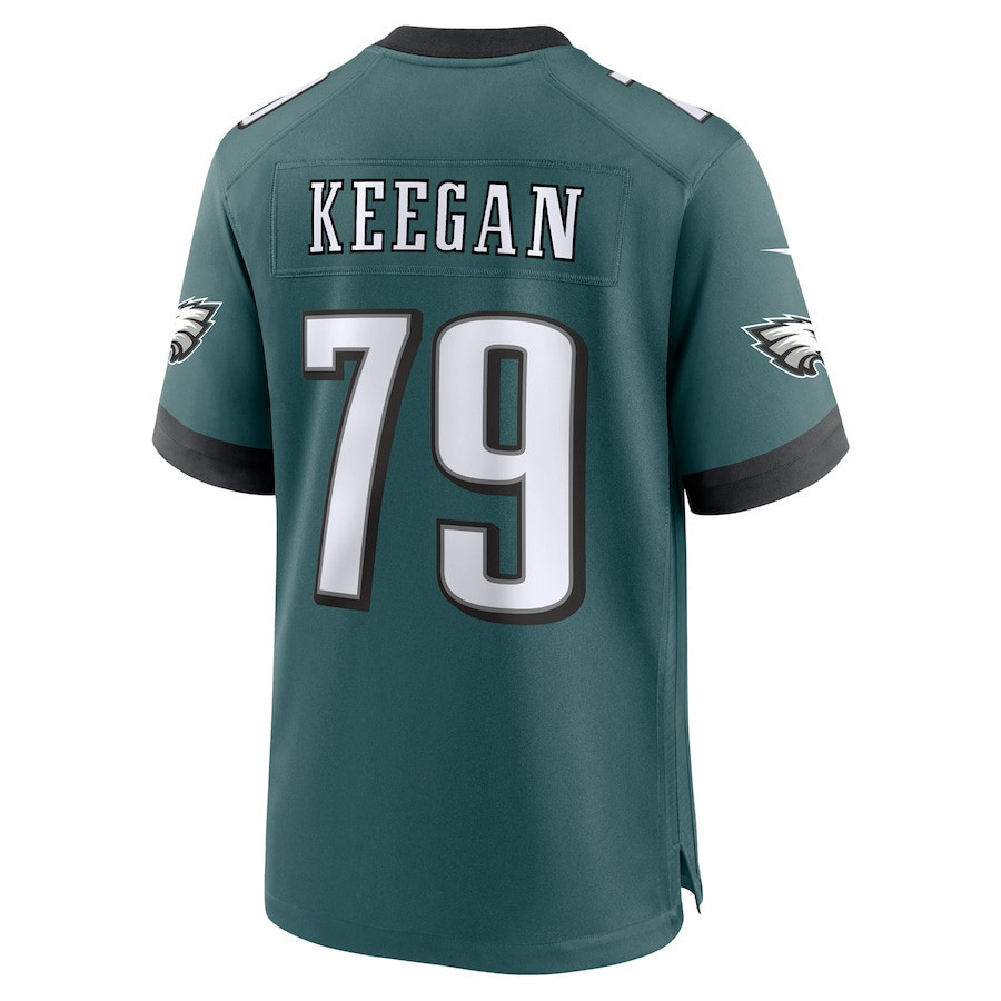 Trevor Keegan #79 Philadelphia Eagles Super Bowl LIX Jersey - Men's - Midnight Green