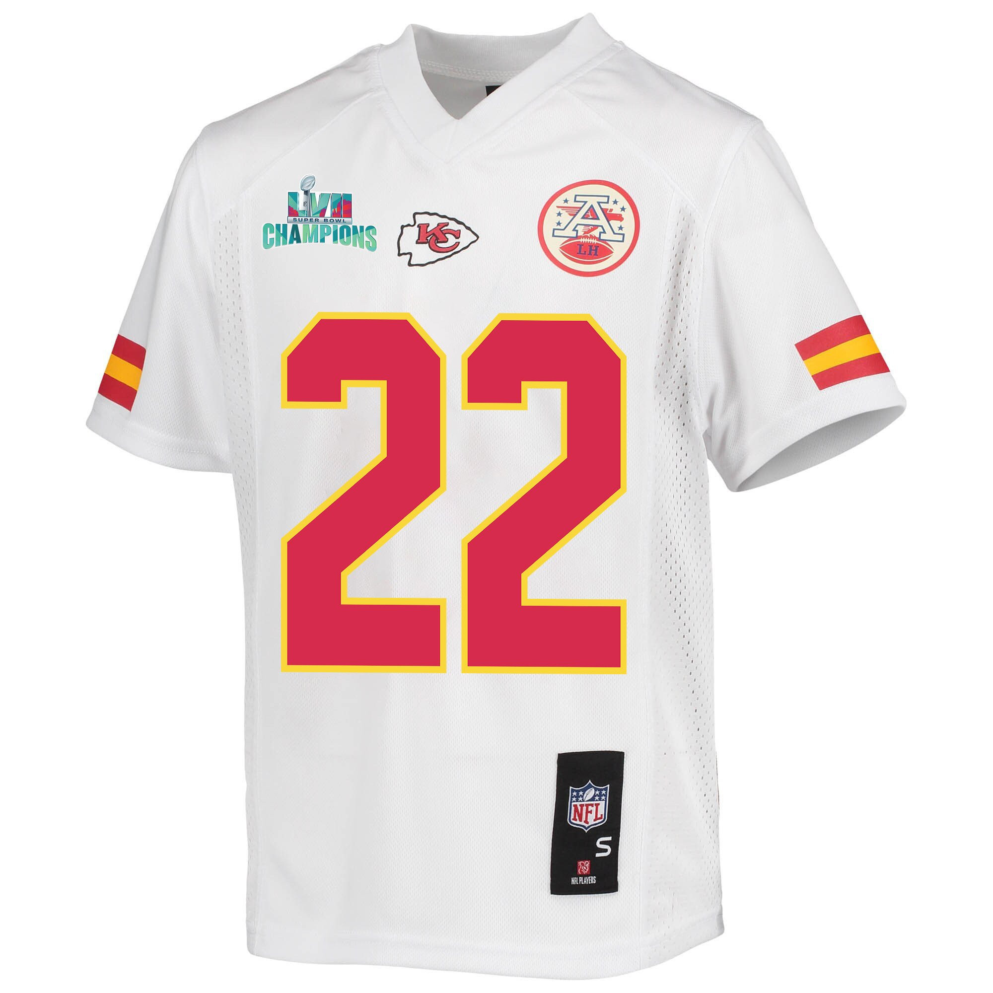 Juan Thornhill 22 Kansas City Chiefs Super Bowl LVII Champions Youth Game Jersey - White