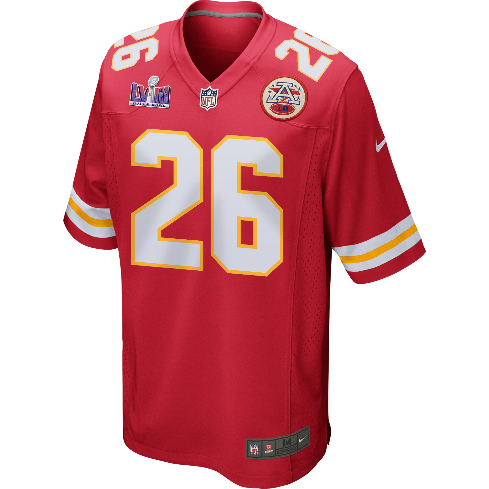 Deon Bush 26 Kansas City Chiefs Super Bowl LVIII Patch Game Men Jersey - Red