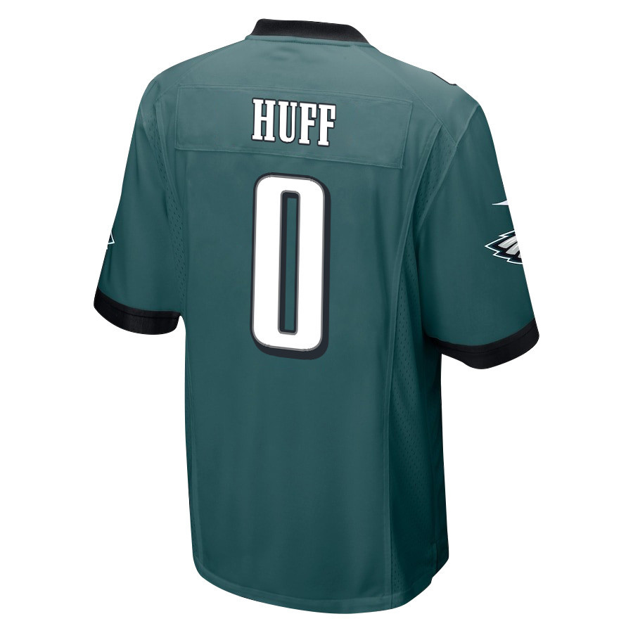 Bryce Huff 0 Philadelphia Eagles Super Bowl LIX New Orleans Patch Game Men Jersey - Midnight Green