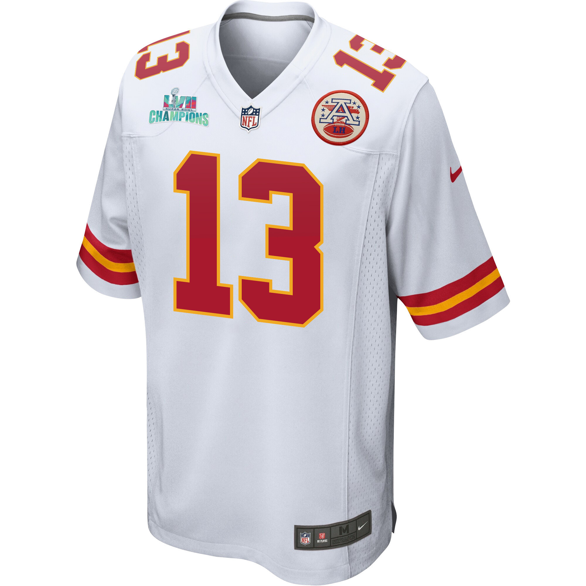Nazeeh Johnson 13 Kansas City Chiefs Super Bowl LVII Champions Men Game Jersey - White
