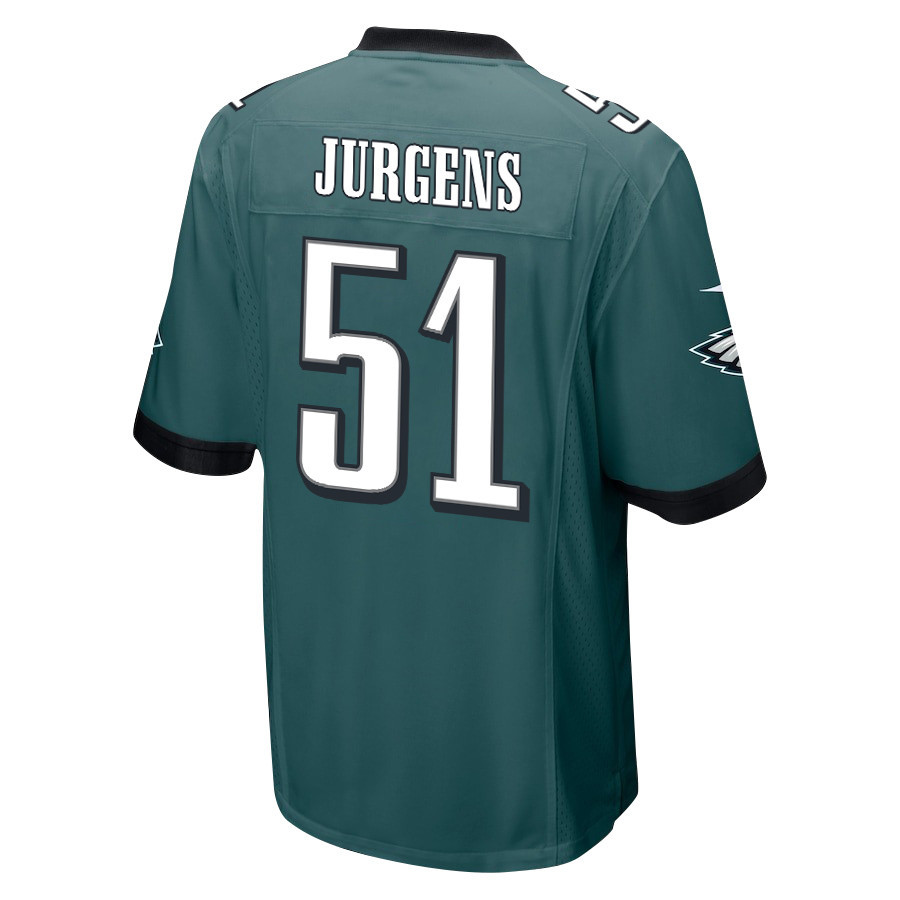Cam Jurgens 51 Philadelphia Eagles Super Bowl LIX New Orleans Patch Game Men Jersey - Midnight Green
