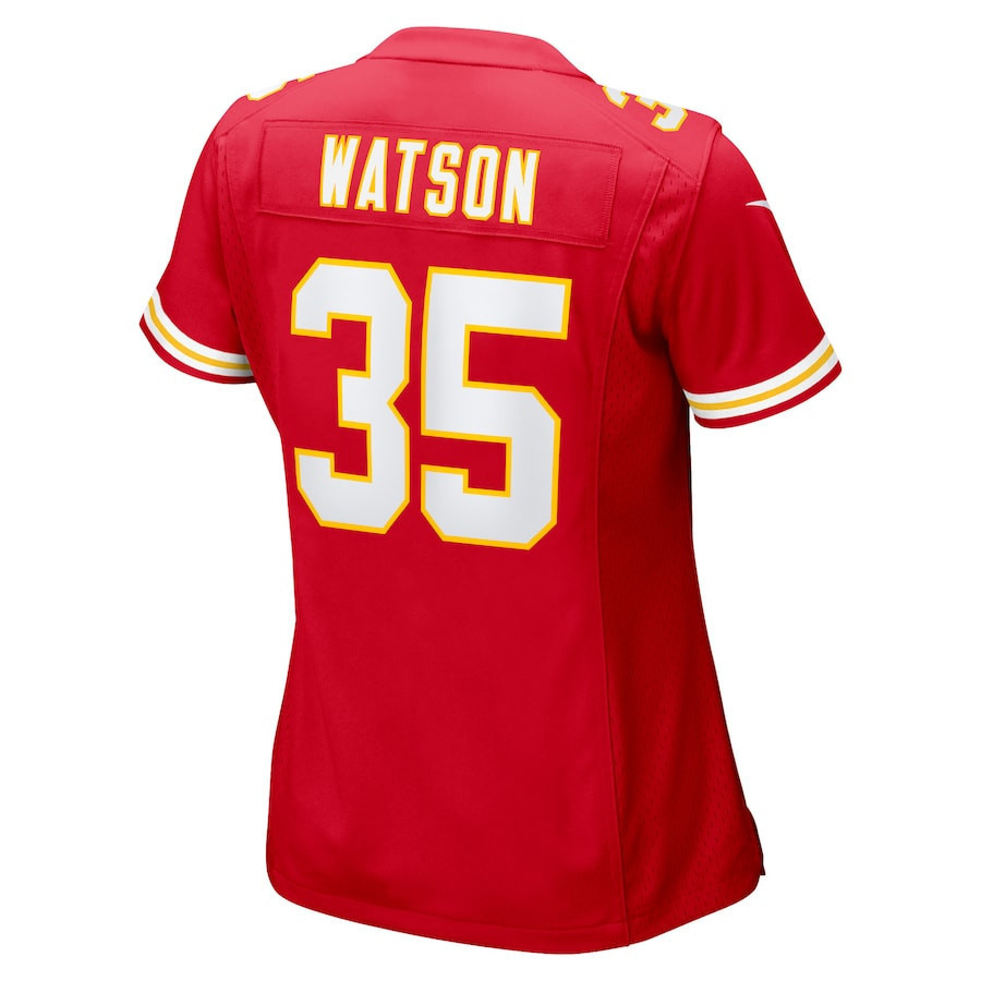Jaylen Watson #35 Kansas City Chiefs Super Bowl LIX Women's Jersey - Red