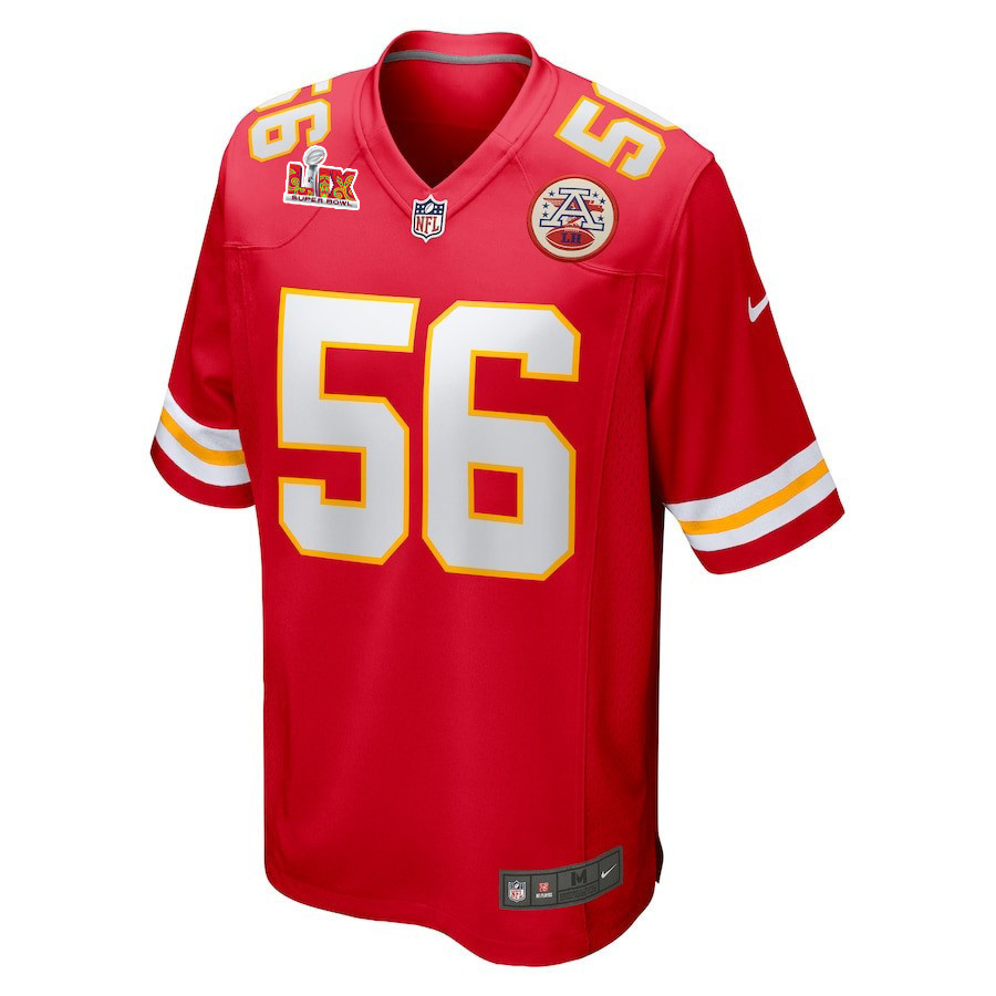 George Karlaftis #56 Kansas City Chiefs Super Bowl LIX YOUTH Jersey - Red