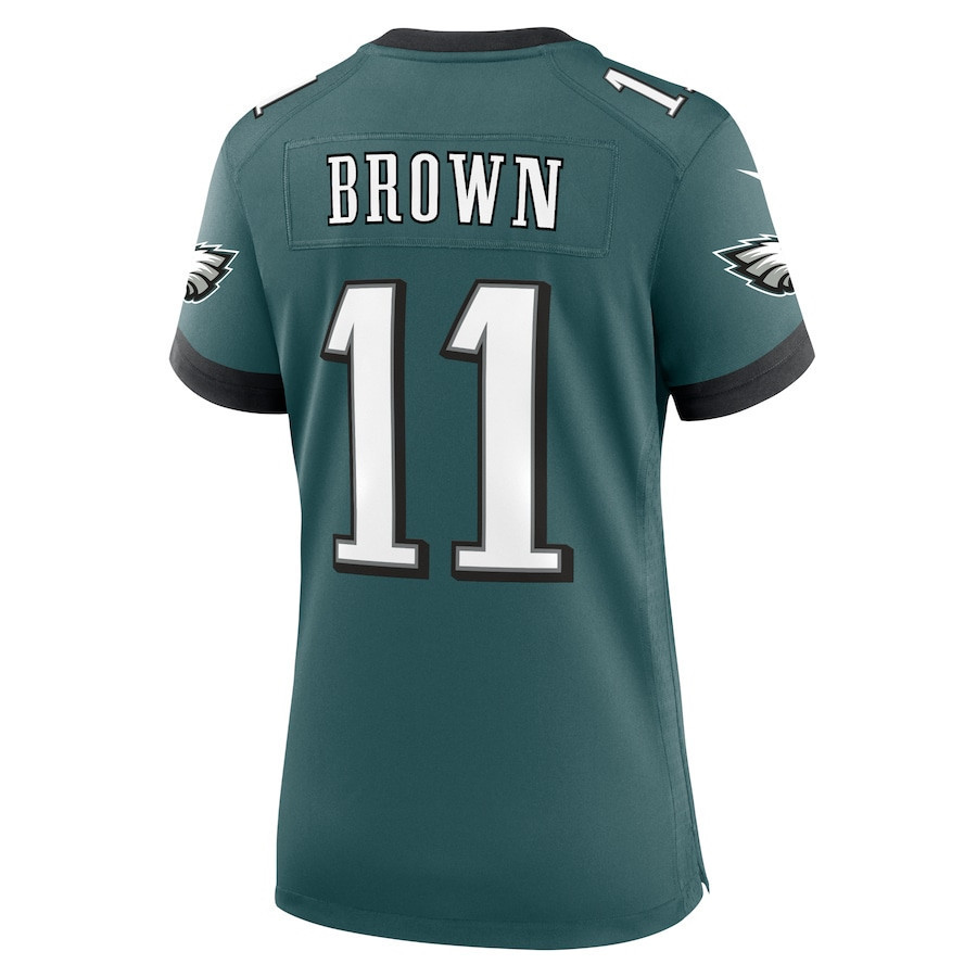 A.J. Brown #11 Philadelphia Eagles Super Bowl LIX Women's Jersey - Midnight Green