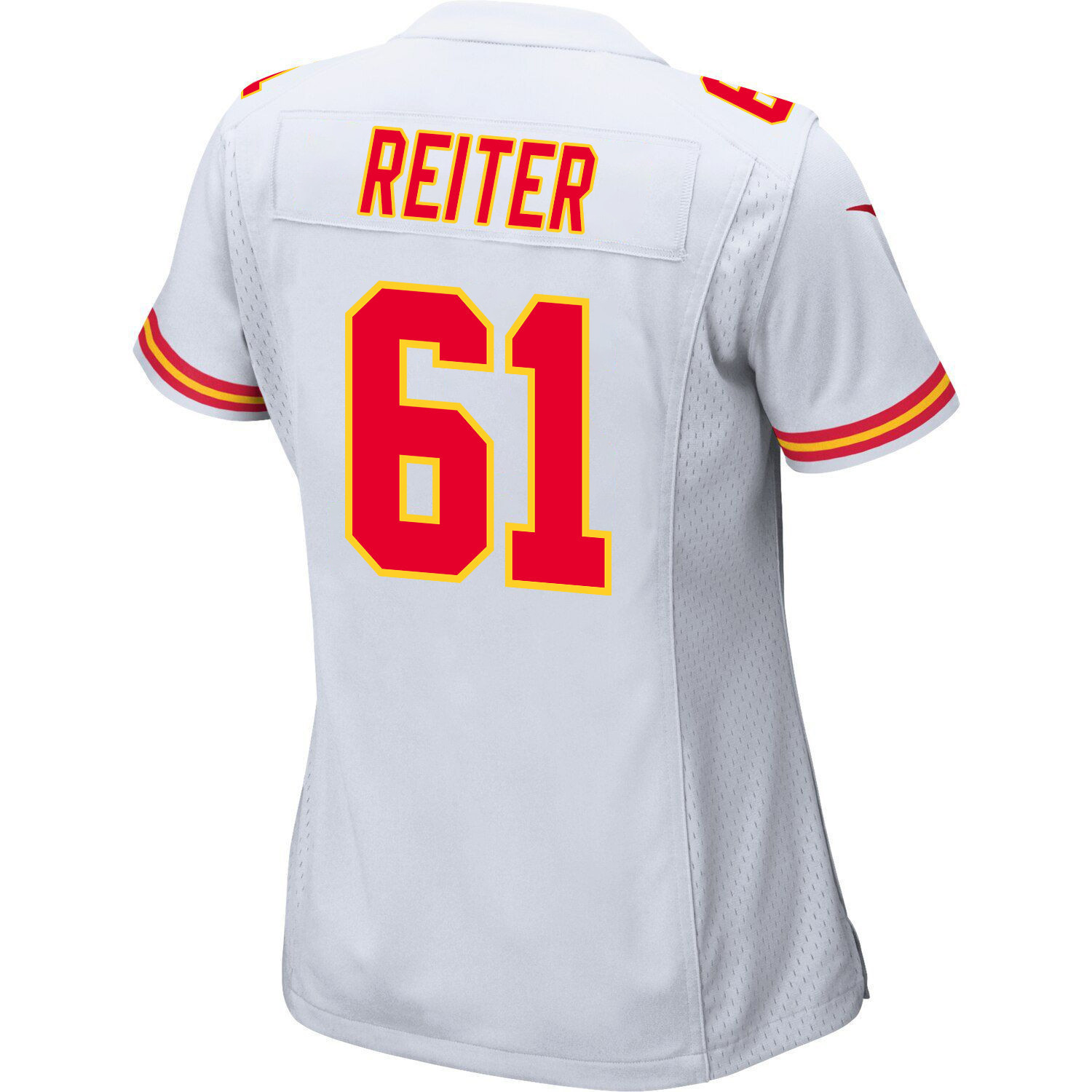 Austin Reiter 61 Kansas City Chiefs Super Bowl LVIII Patch Game Women Jersey - White