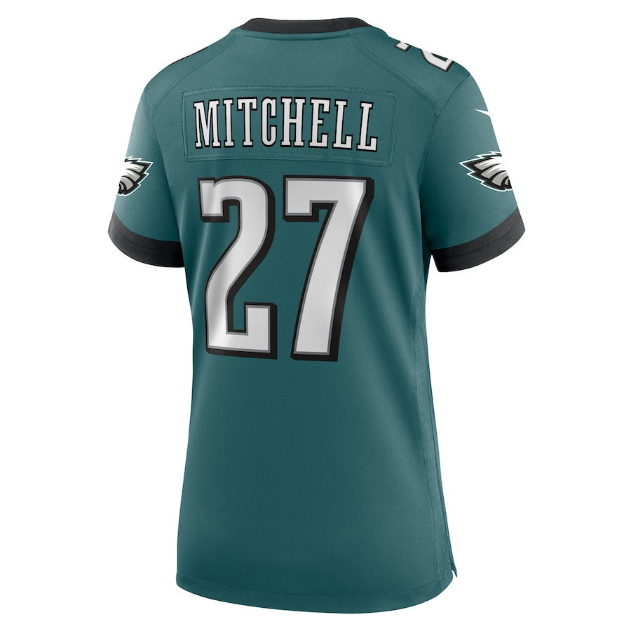 Quinyon Mitchell #27 Philadelphia Eagles Super Bowl LIX Women's Jersey - Midnight Green