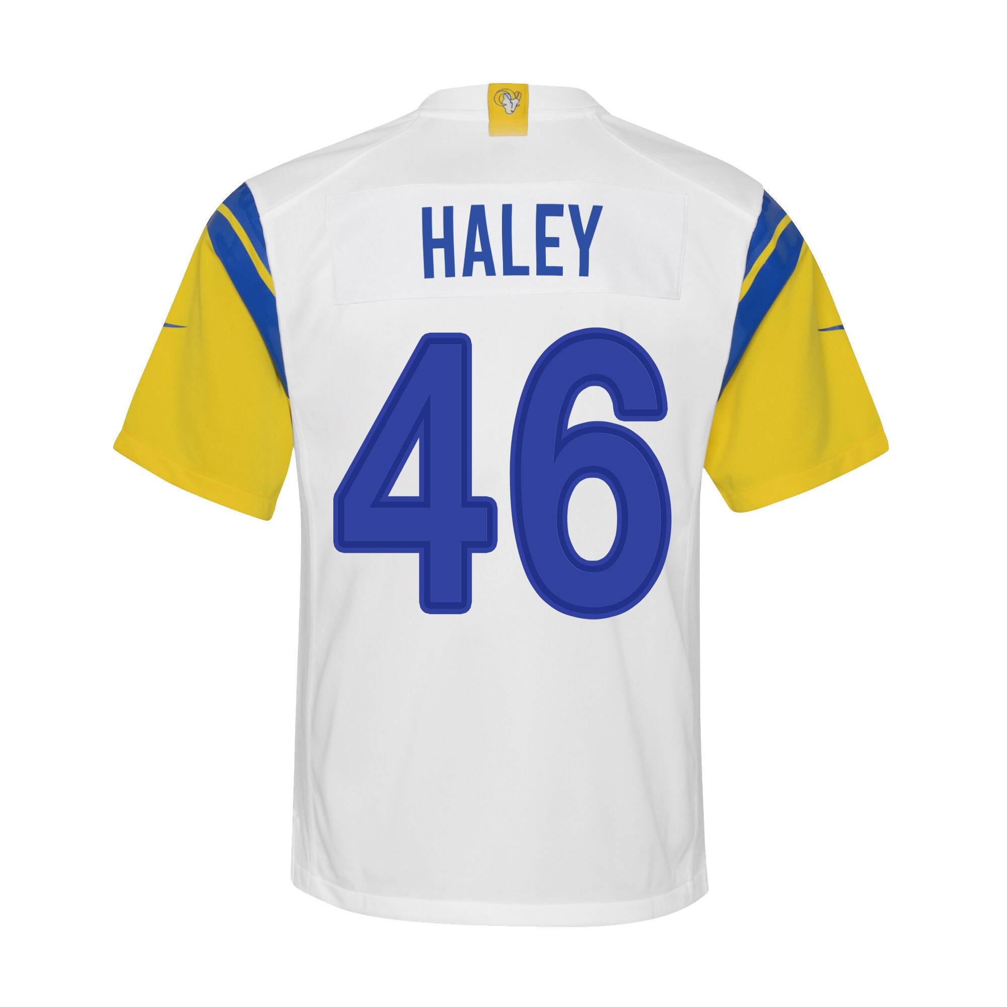 Super Bowl LVI Champions Los Angeles Rams Grant Haley 46 White Youth's Jersey Jersey