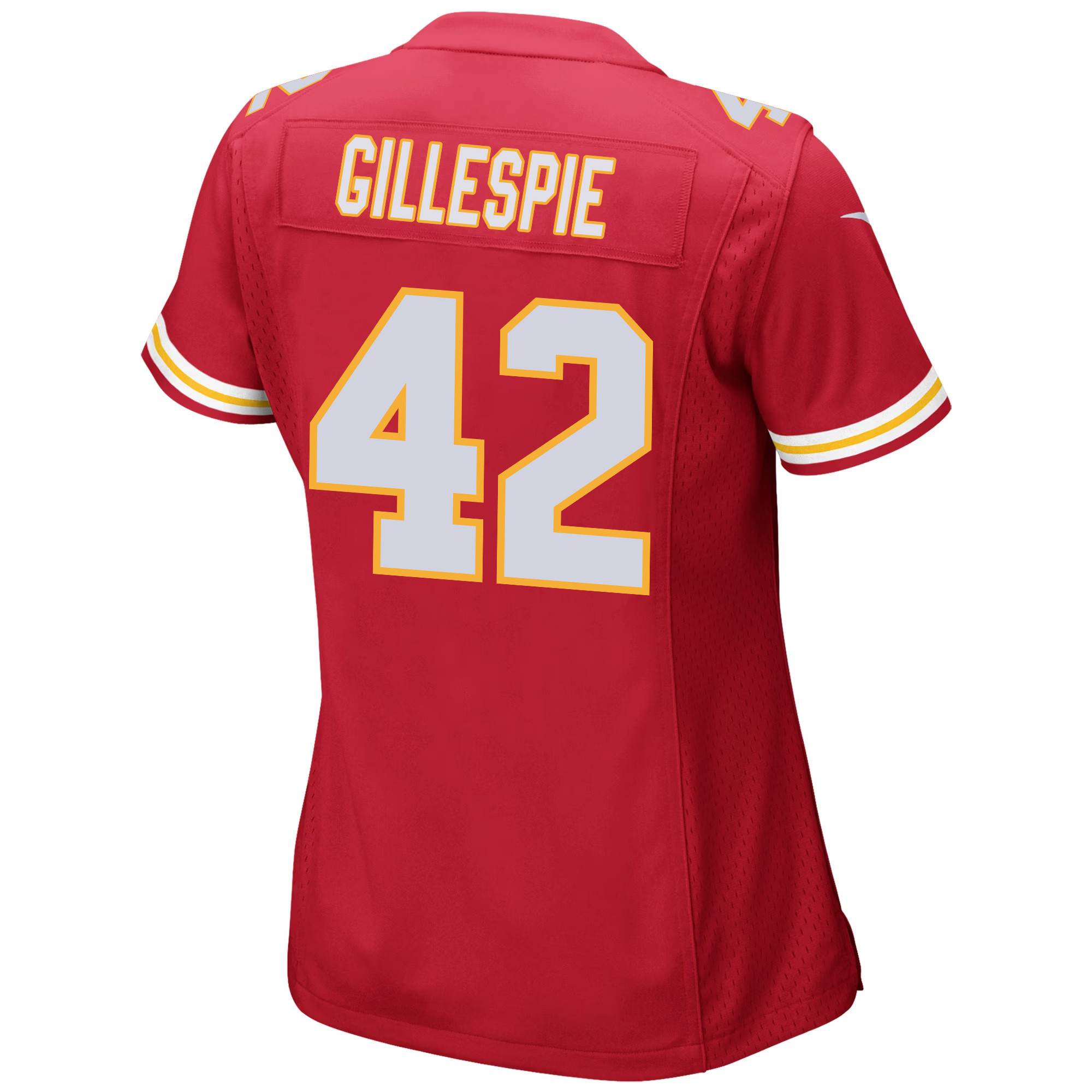 Tyree Gillespie 42 Kansas City Chiefs Super Bowl LVIII Patch Game Women Jersey - Red