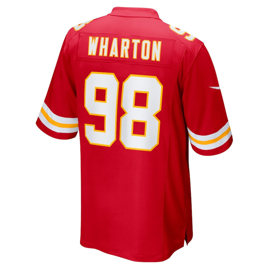 Tershawn Wharton #98 Kansas City Chiefs Super Bowl LIX Jersey - Men's - Red