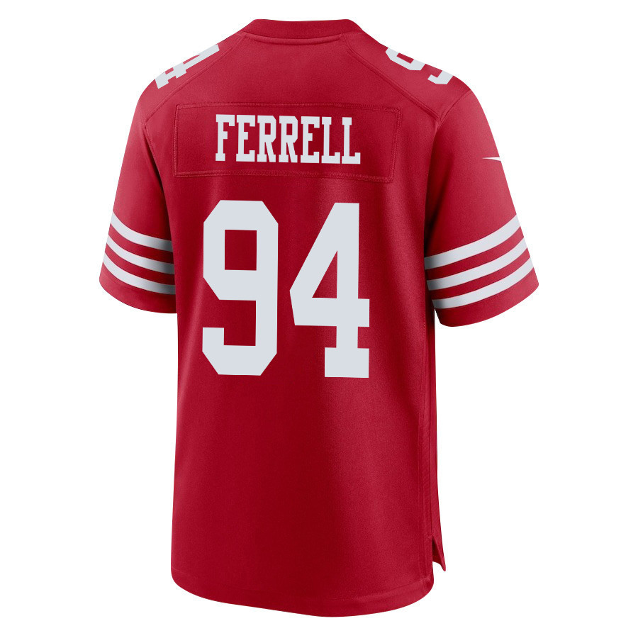Clelin Ferrell 94 San Francisco 49ers Super Bowl LVIII Patch Game Men Jersey - Scarlet