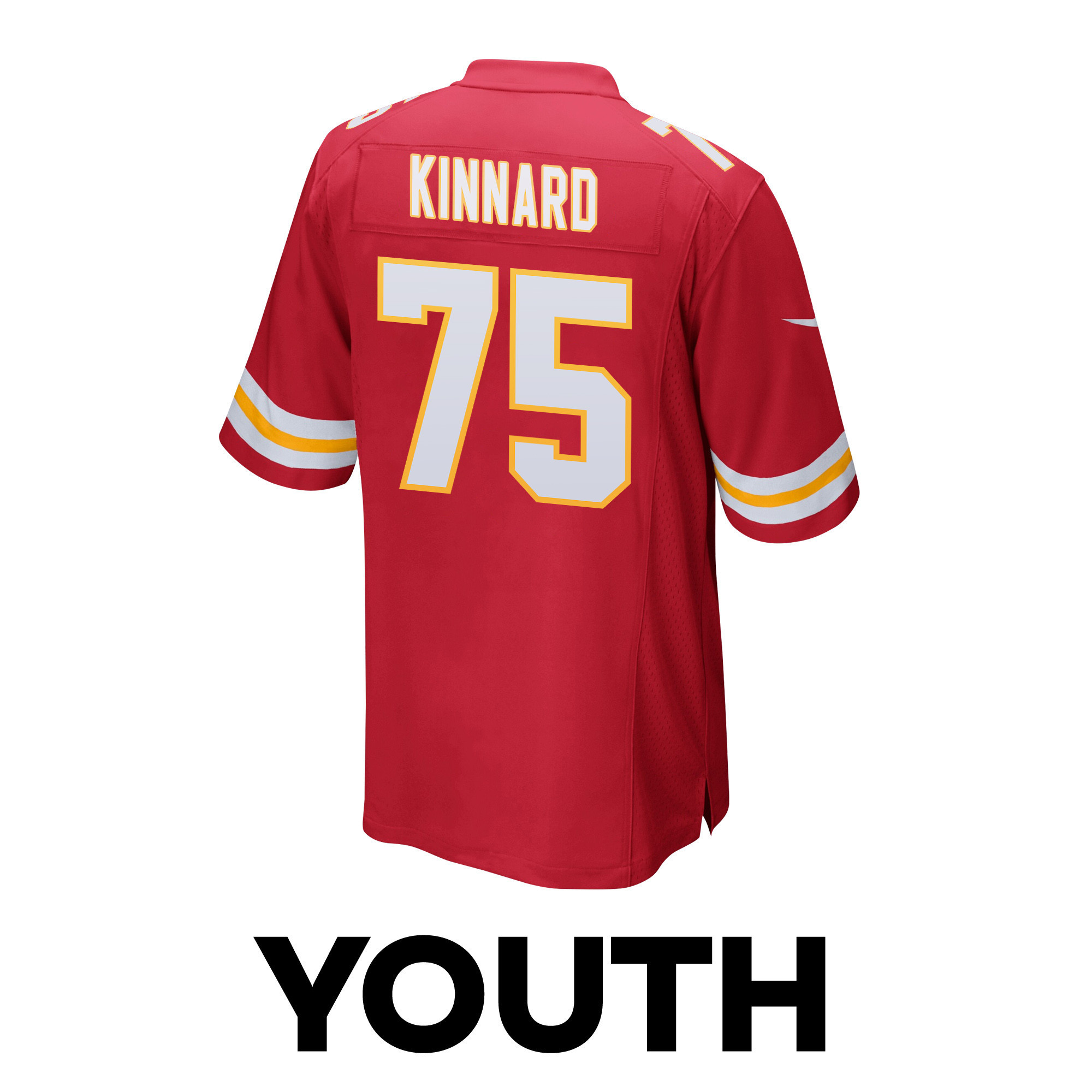 Darian Kinnard 75 Kansas City Chiefs Super Bowl LVIII Patch Game YOUTH Jersey - Red