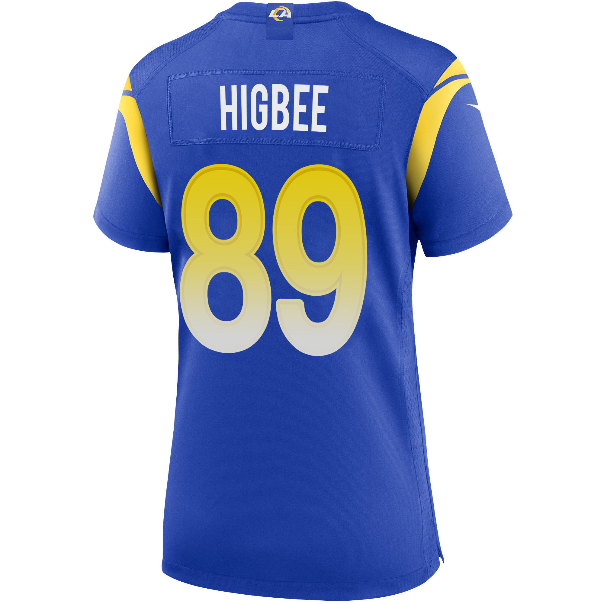 Super Bowl LVI Champions Los Angeles Rams Tyler Higbee 89 Royal Women's Jersey Jersey