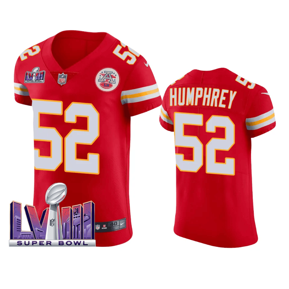 Creed Humphrey 52 Kansas City Chiefs Super Bowl LVIII Vapor Elite Jersey