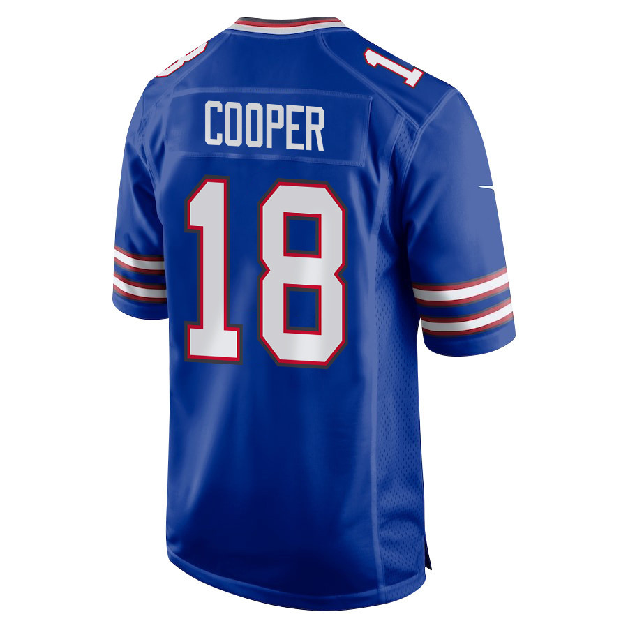 Amari Cooper 18 Buffalo Bills Super Bowl LIX New Orleans Patch Game Men Jersey - Royal