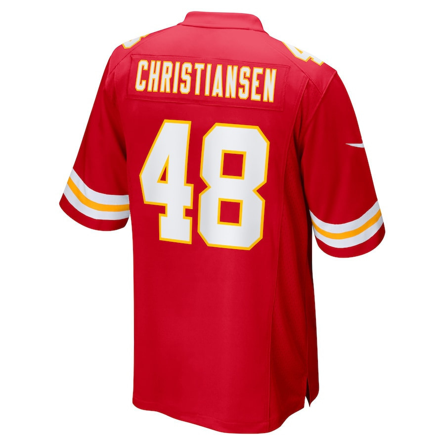 Cole Christiansen #48 Kansas City Chiefs Super Bowl LIX Jersey - Men's - Red