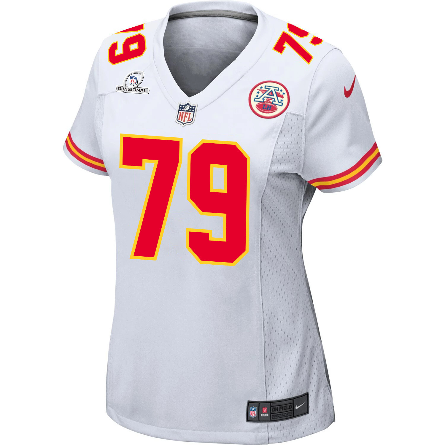 Donovan Smith 79 Kansas City Chiefs Super Bowl LVIII Patch Game Women Jersey - White