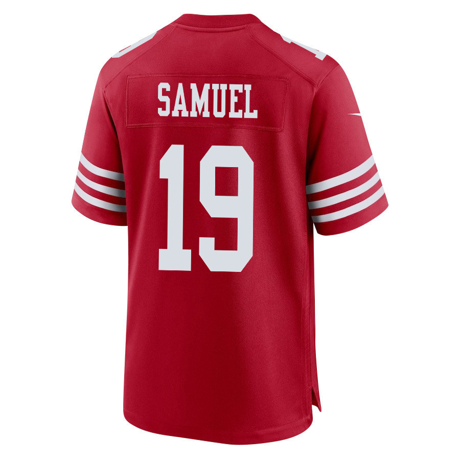 Deebo Samuel 19 San Francisco 49ers Super Bowl LVIII Patch Game Men Jersey - Scarlet