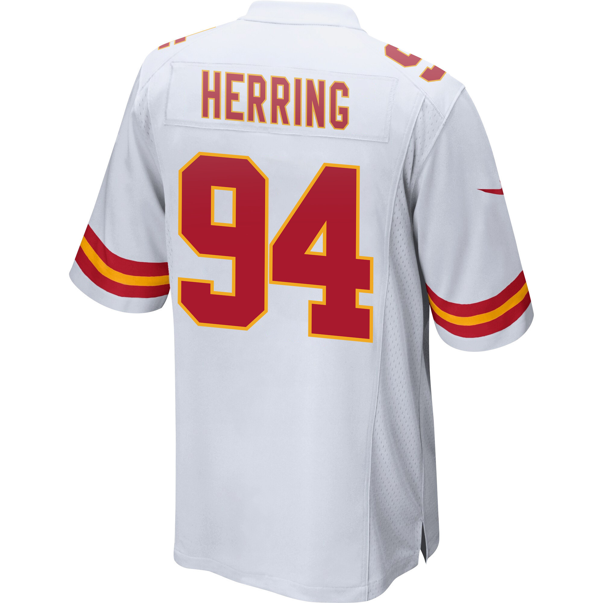 Malik Herring 94 Kansas City Chiefs Super Bowl LVII Champions 3 Stars Men Game Jersey - White