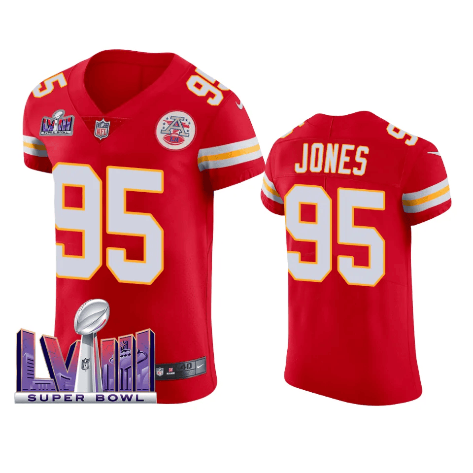 Chris Jones 95 Kansas City Chiefs Super Bowl LVIII Vapor Elite Jersey