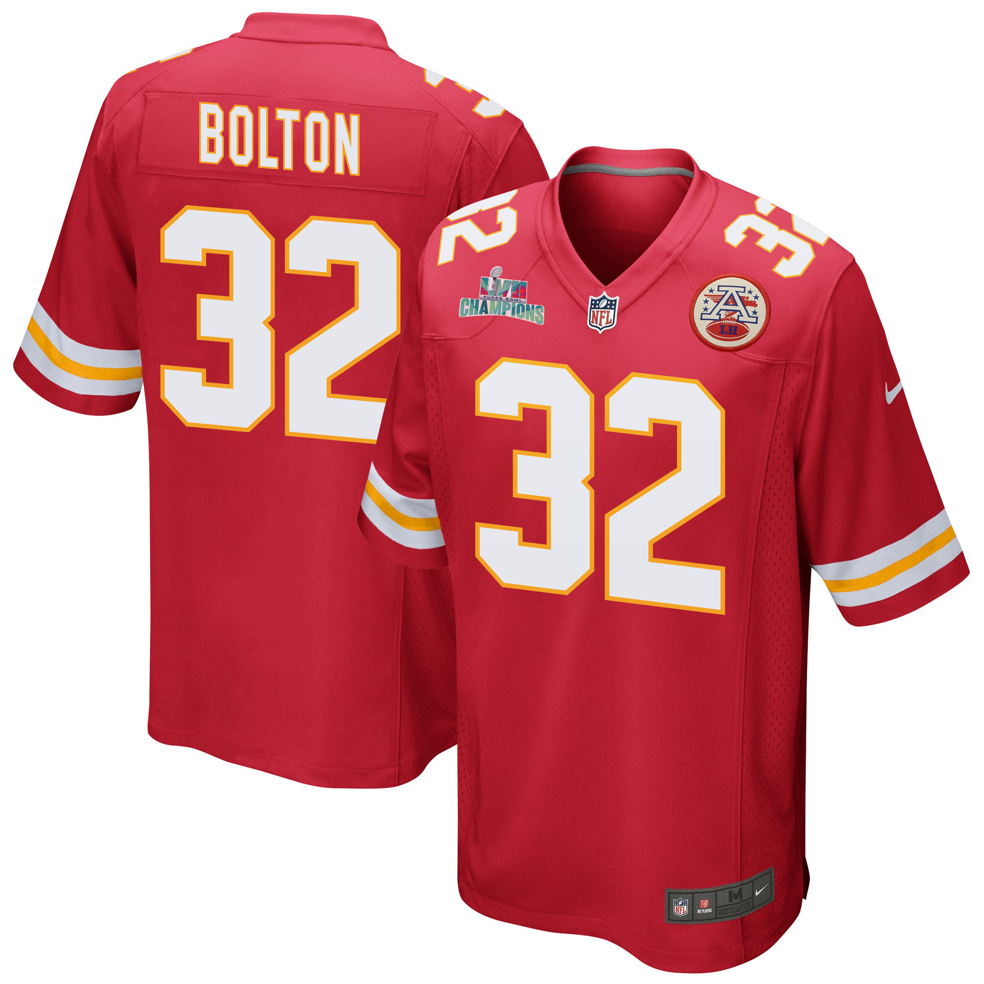 Nick Bolton 32 Kansas City Chiefs Super Bowl LVII Champions Men Game Jersey - Red