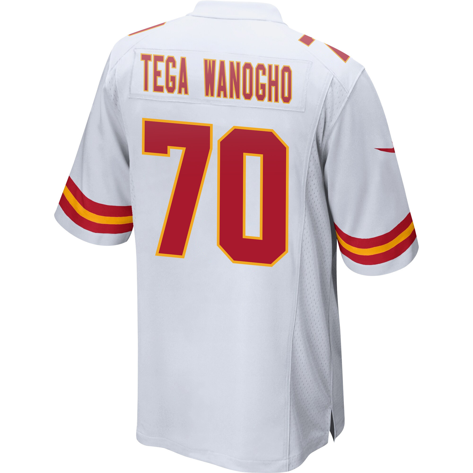 Prince Tega Wanogho 70 Kansas City Chiefs Super Bowl LVII Champions Men Game Jersey - White