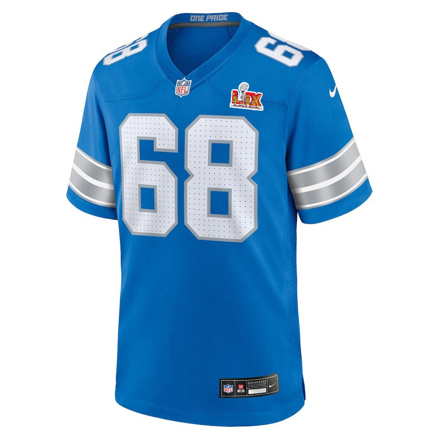 Taylor Decker #68 Detroit Lions Super Bowl LIX YOUTH Jersey - Blue