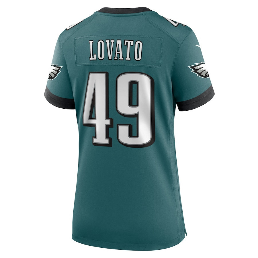 Rick Lovato #49 Philadelphia Eagles Super Bowl LIX Women's Jersey - Midnight Green