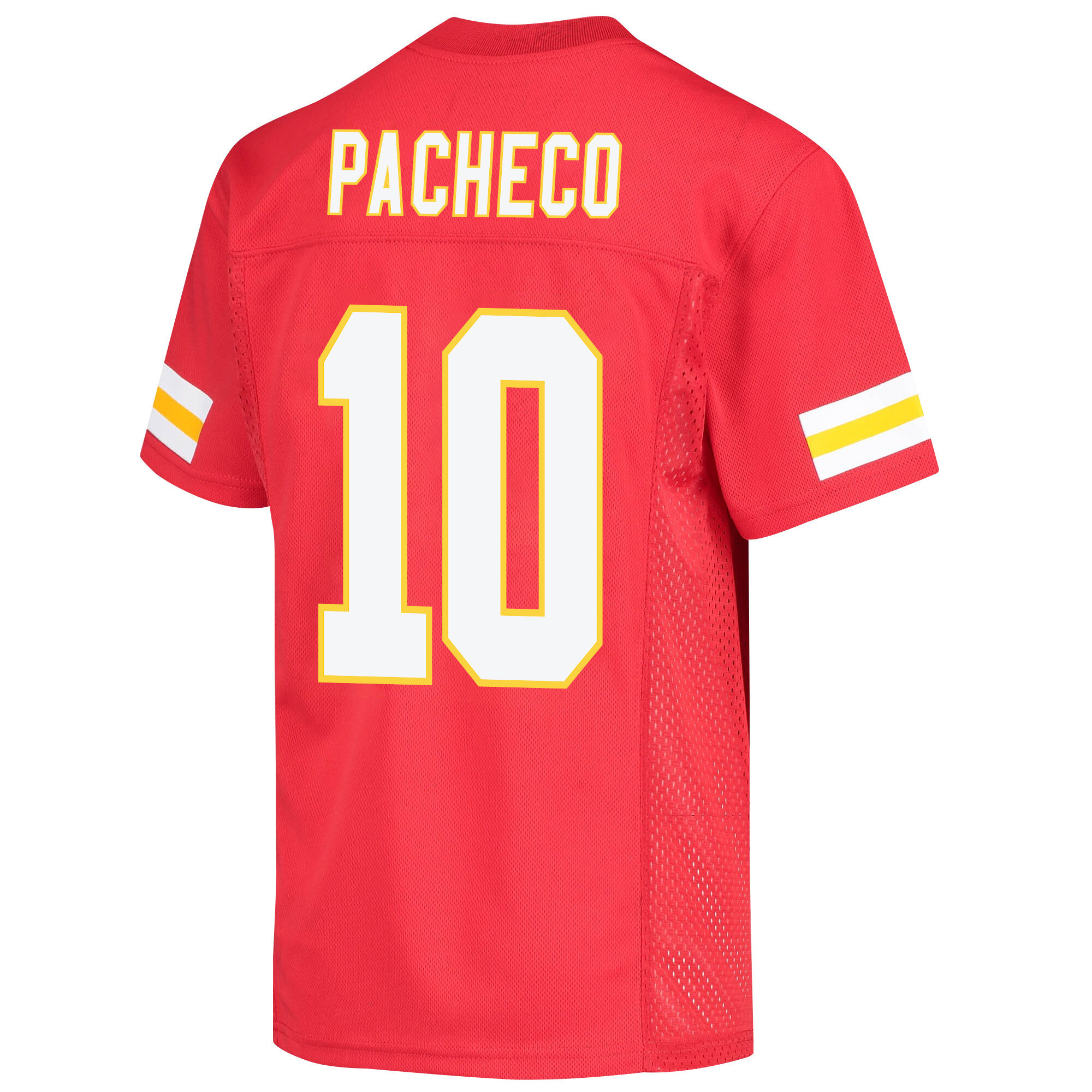 Isiah Pacheco 10 Kansas City Chiefs Super Bowl LVII Champions 3 Stars Youth Game Jersey - Red