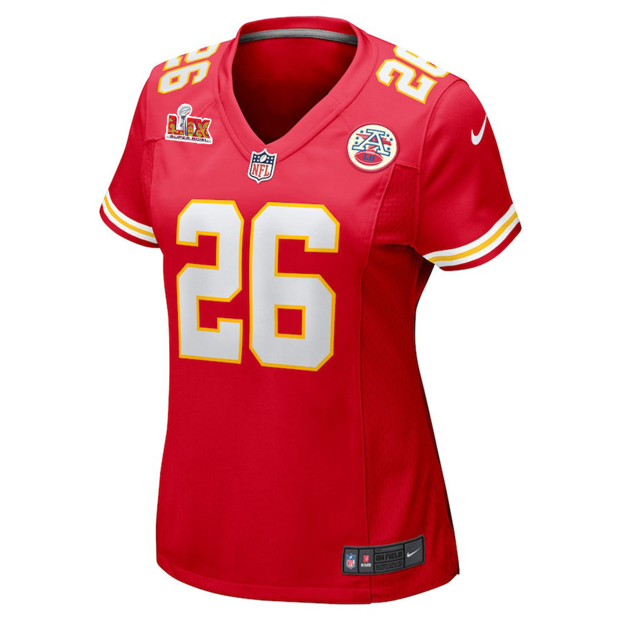 Deon Bush #26 Kansas City Chiefs Super Bowl LIX Women's Jersey - Red