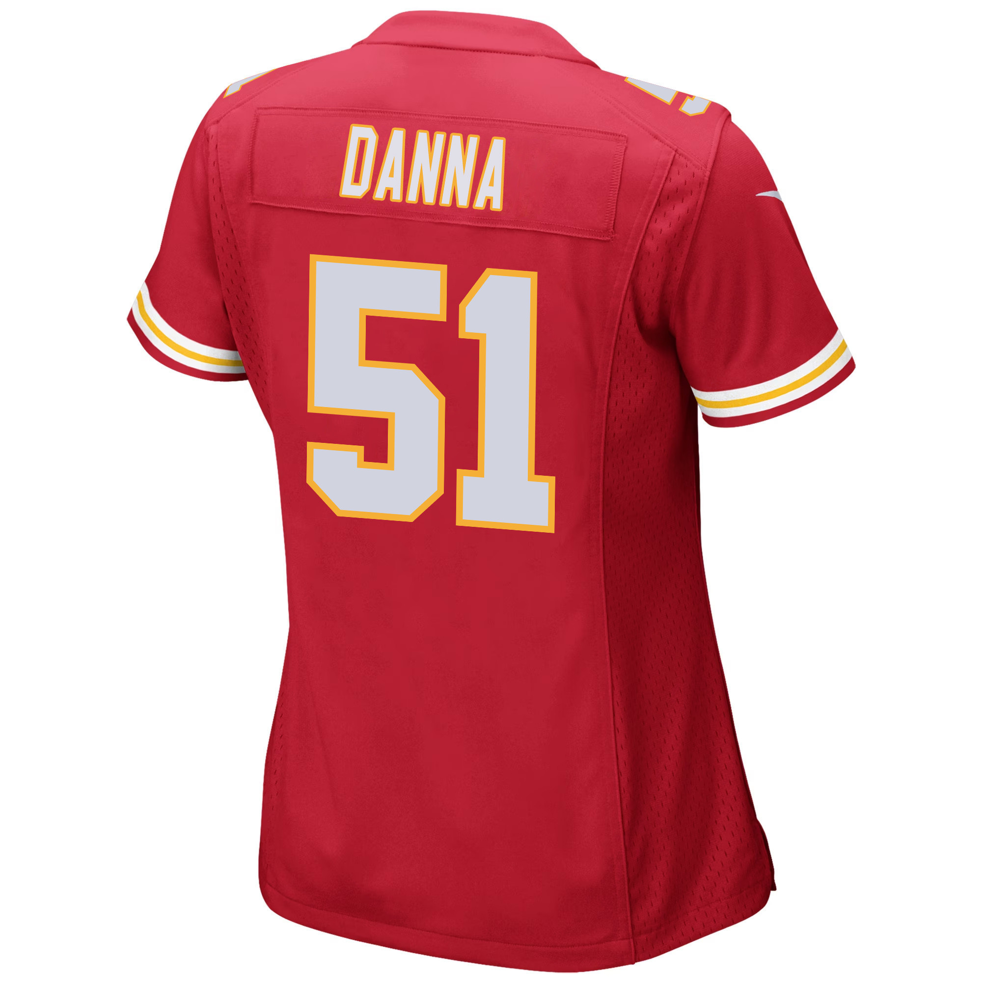 Mike Danna 51 Kansas City Chiefs Super Bowl LVIII Patch Game Women Jersey - Red