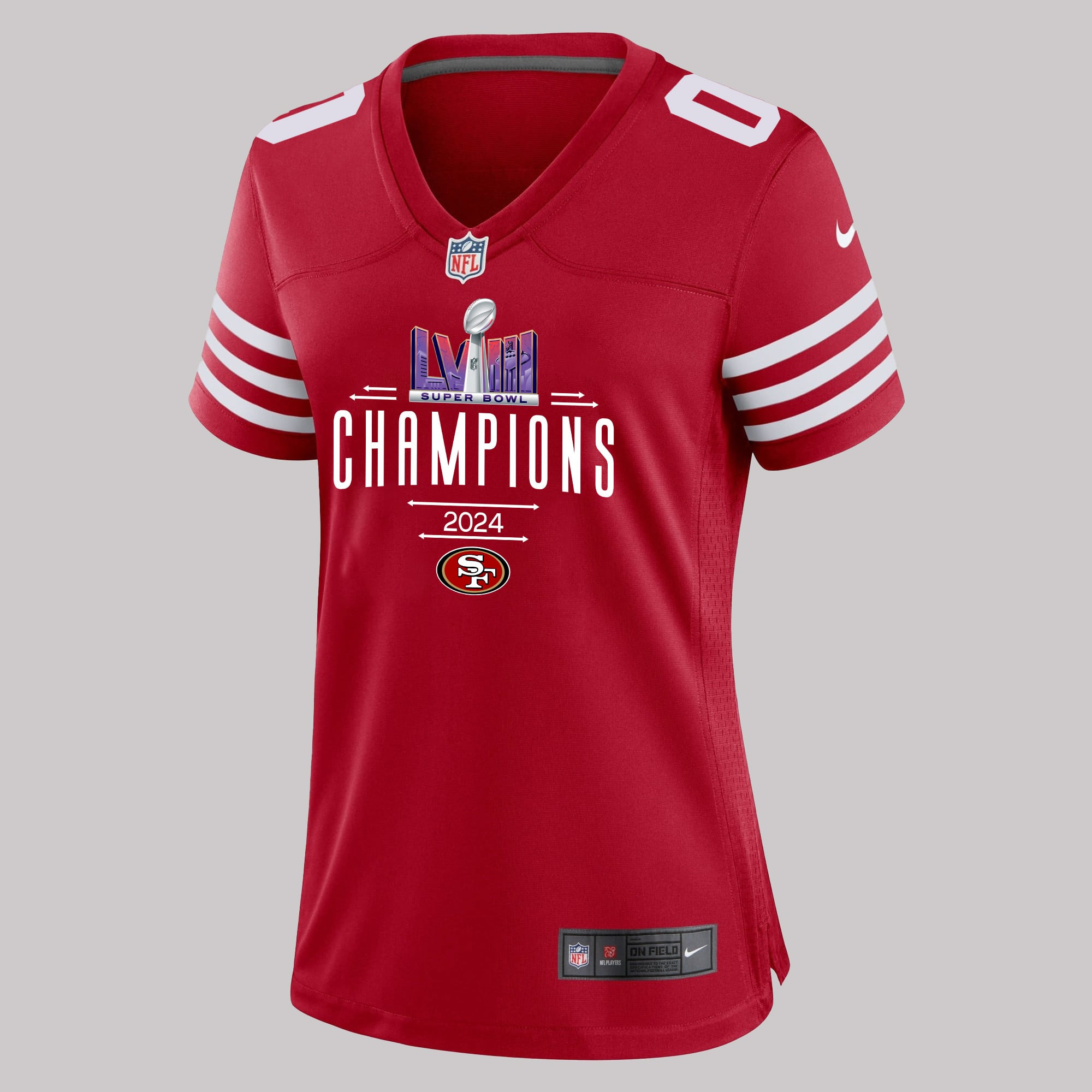 San Francisco 49ers Super Bowl LVIII Game Jersey - Women, Red V2