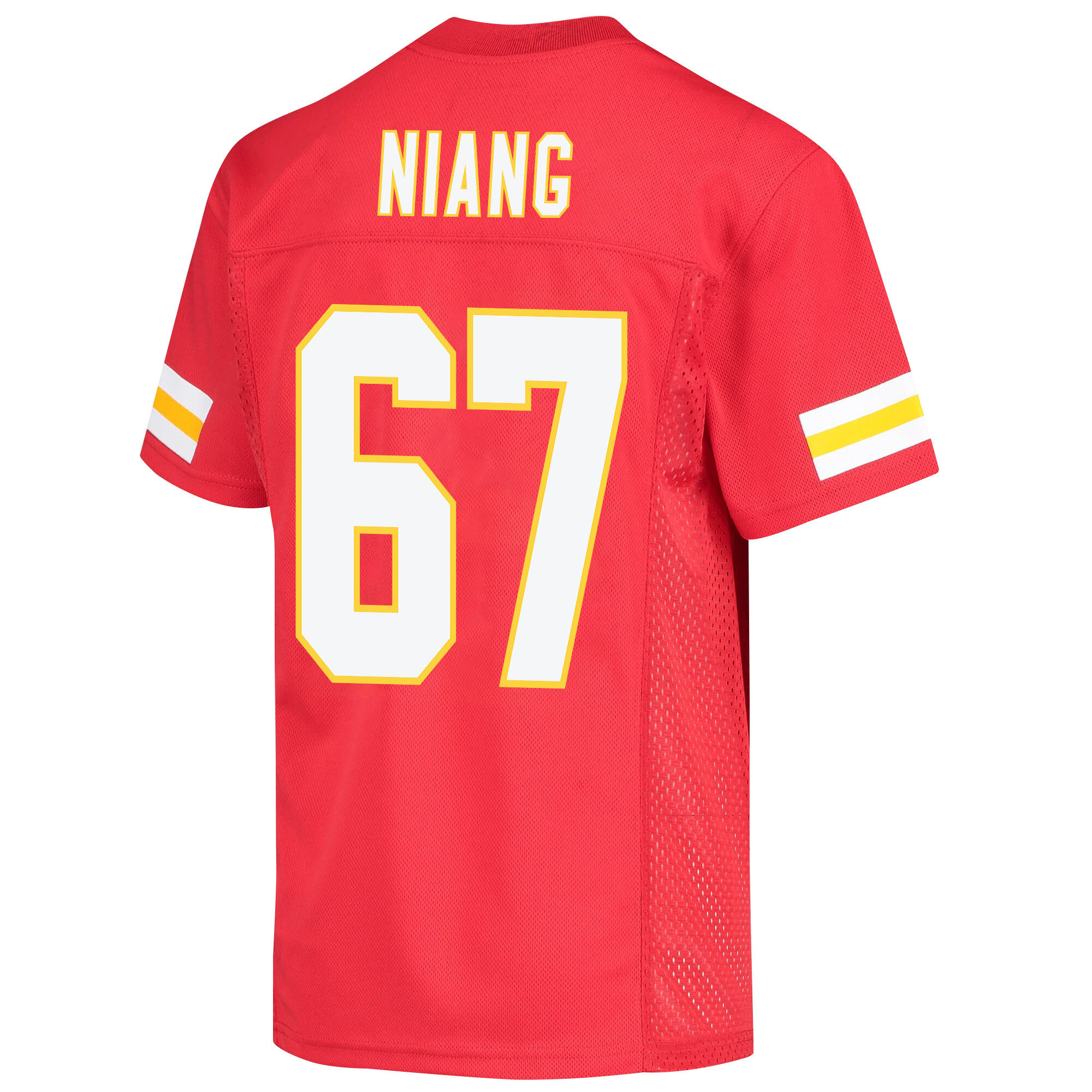 Lucas Niang 67 Kansas City Chiefs Super Bowl LVII Champions 3 Stars Youth Game Jersey - Red