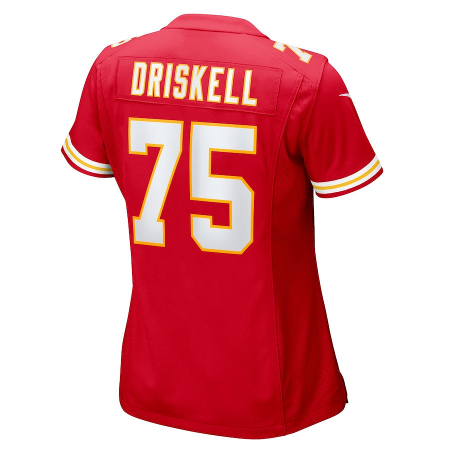 Ethan Driskell #75 Kansas City Chiefs Super Bowl LIX Women's Jersey - Red