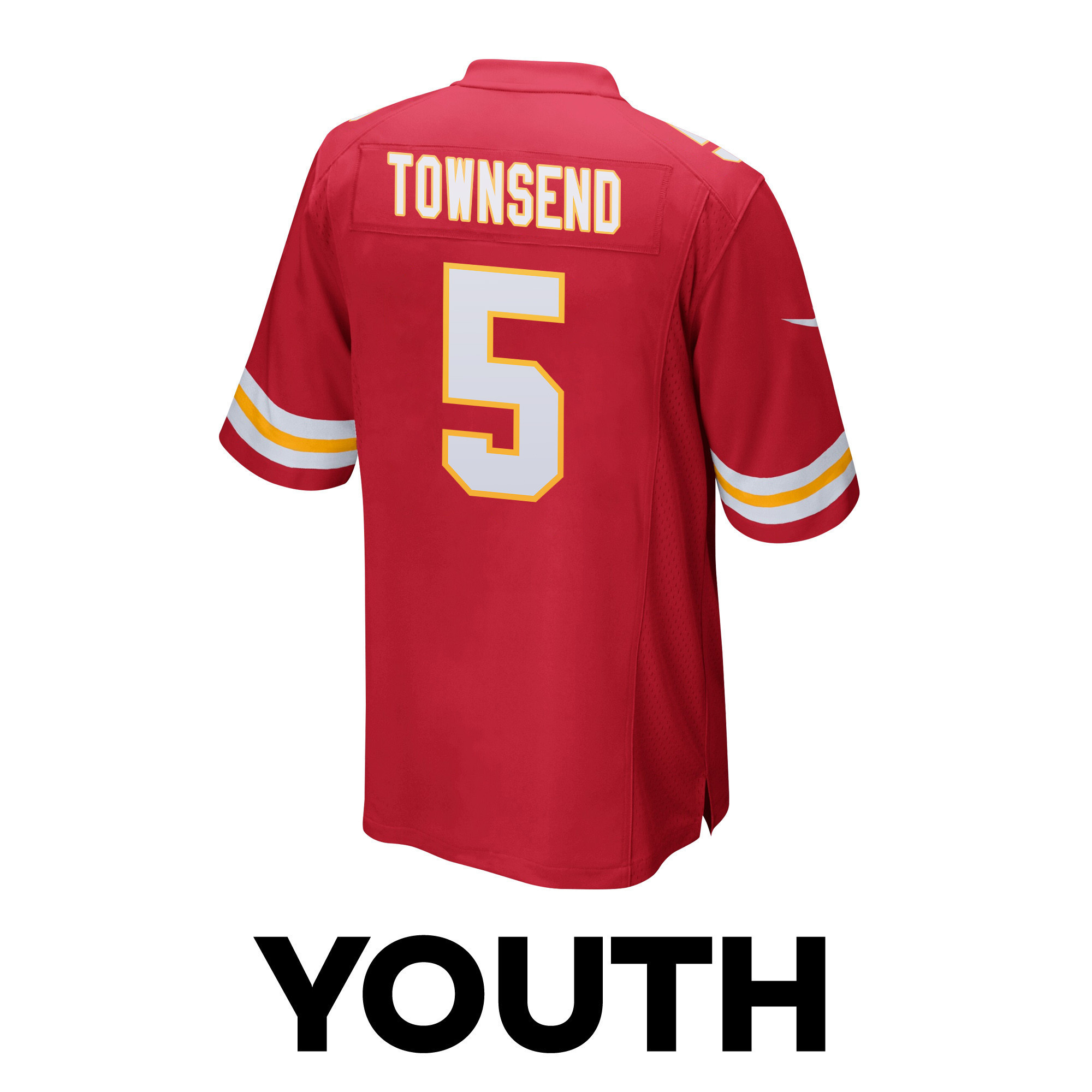 Tommy Townsend 5 Kansas City Chiefs Super Bowl LVIII Patch Game YOUTH Jersey - Red
